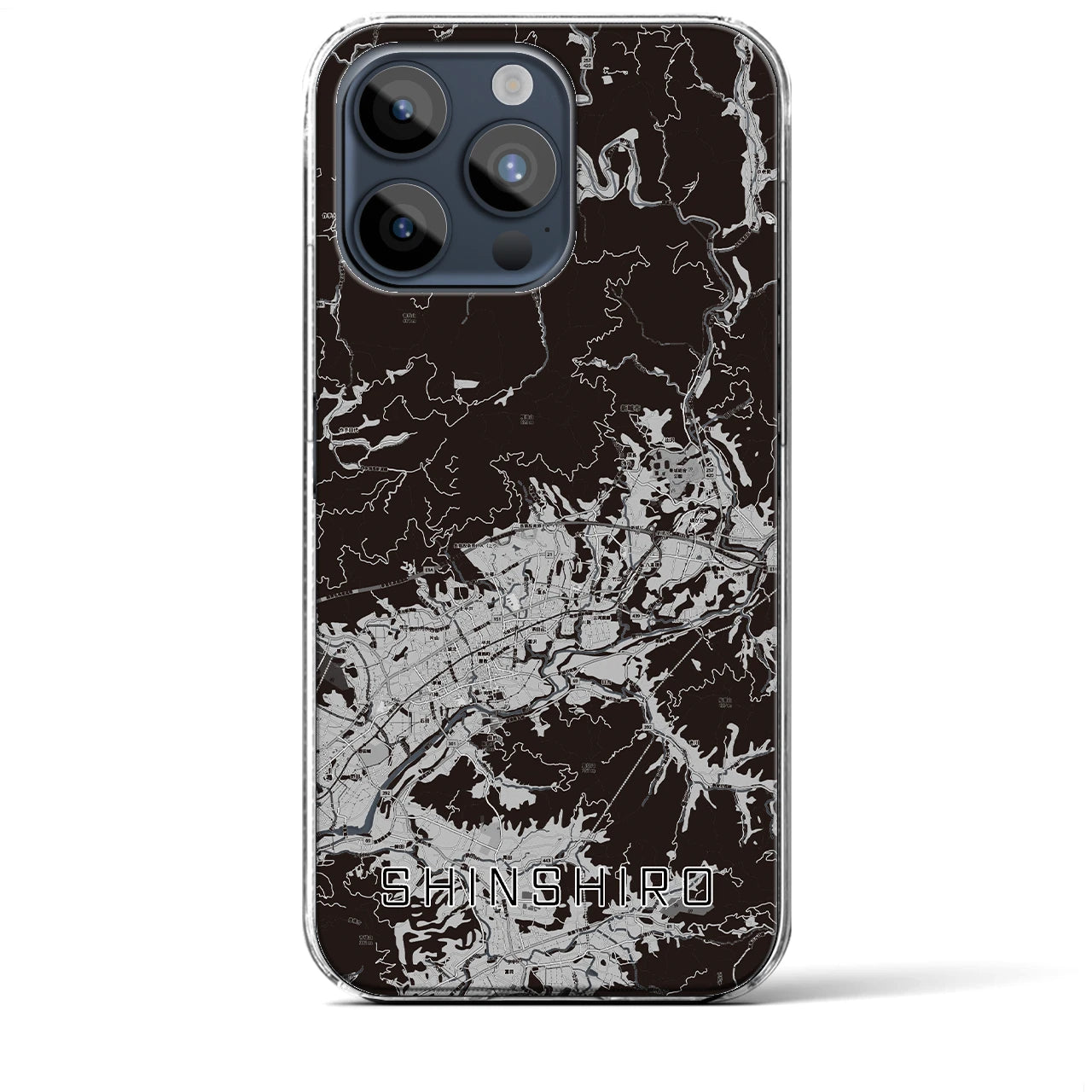 【新城(愛知県)】地図柄iPhoneケース(クリアタイプ)