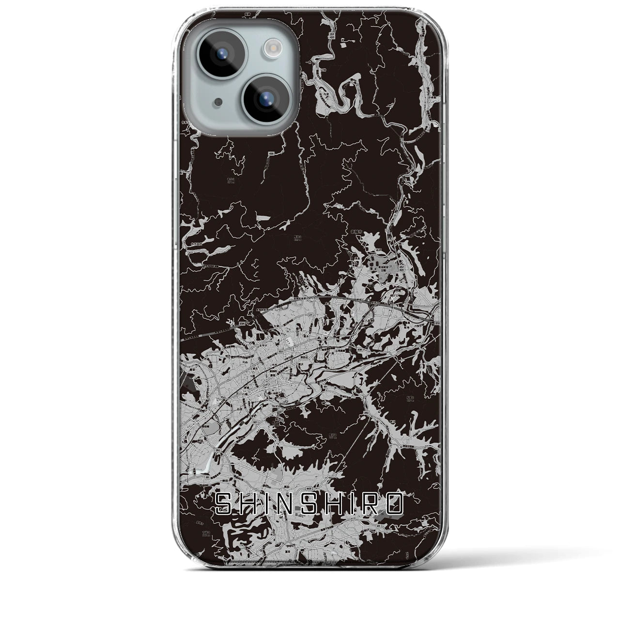 【新城(愛知県)】地図柄iPhoneケース(クリアタイプ)