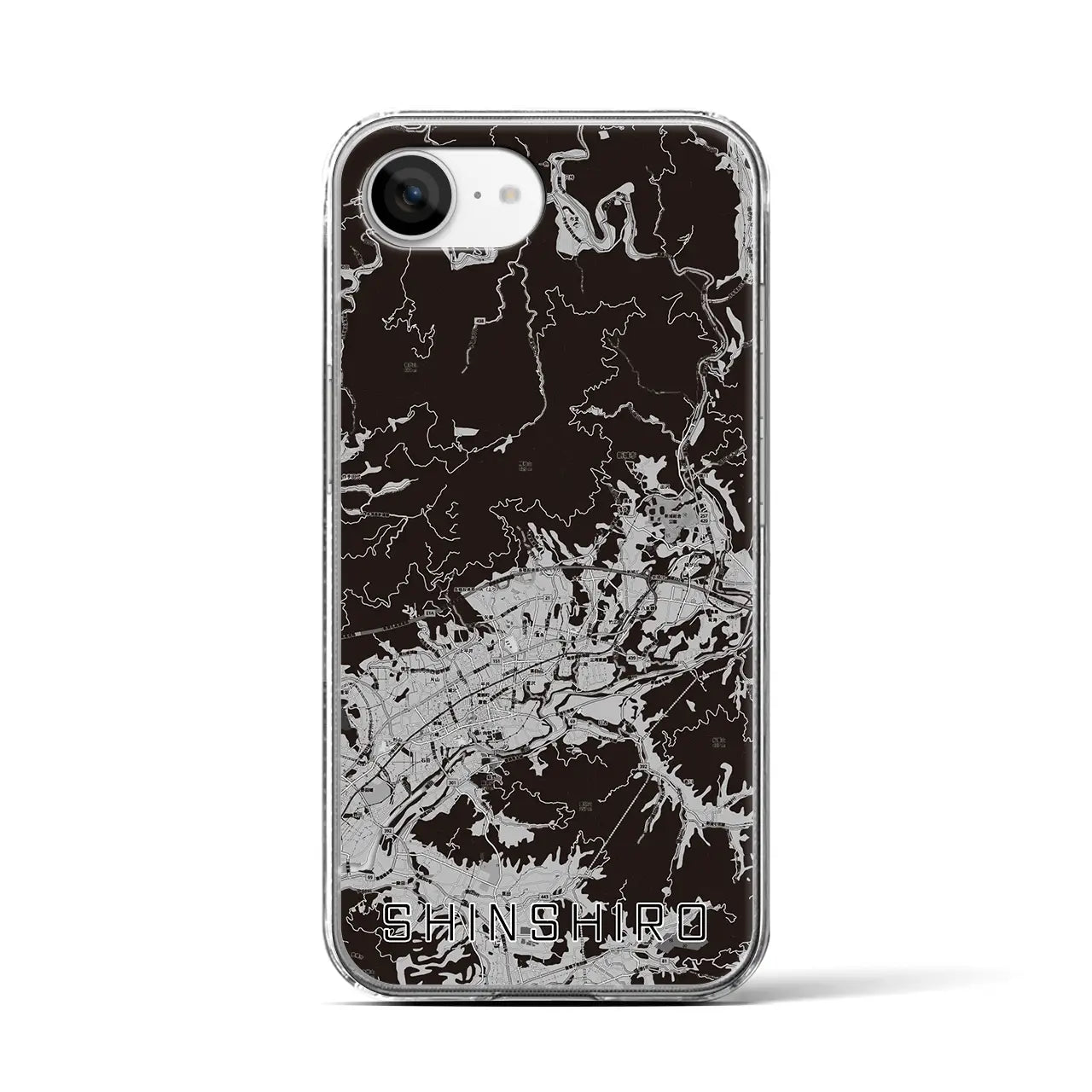 【新城(愛知県)】地図柄iPhoneケース(クリアタイプ)