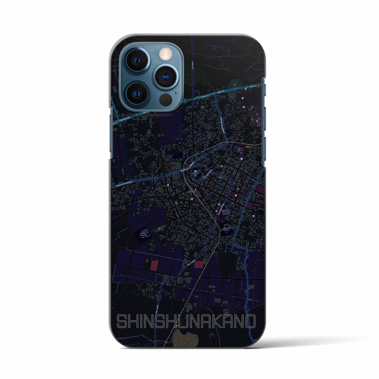 【信州中野(長野県)】地図柄iPhoneケース(バックカバータイプ)