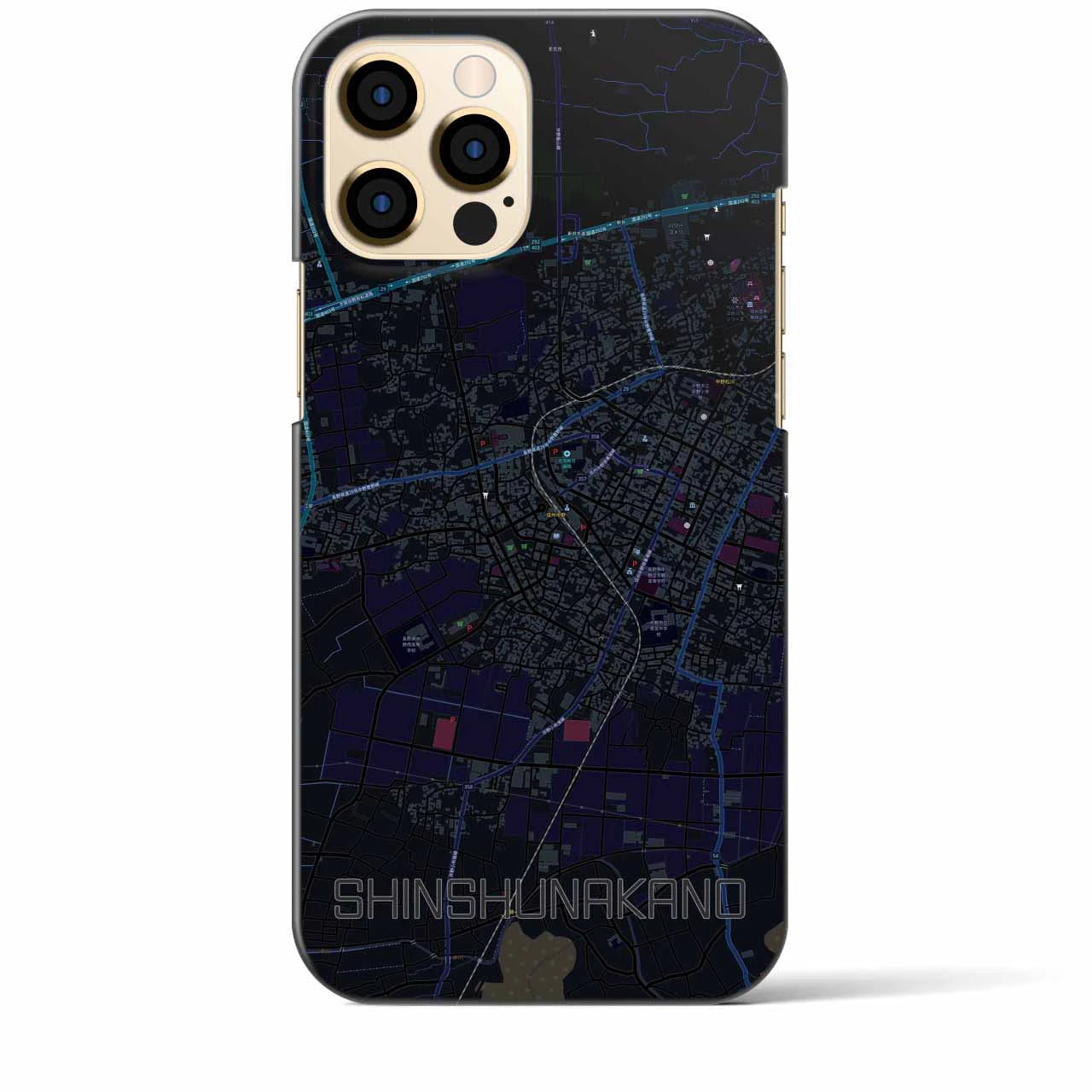 【信州中野(長野県)】地図柄iPhoneケース(バックカバータイプ)