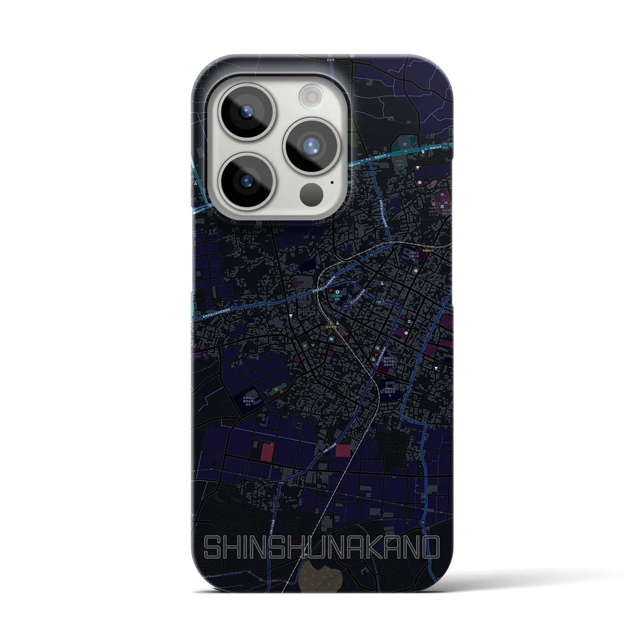 【信州中野(長野県)】地図柄iPhoneケース(バックカバータイプ)