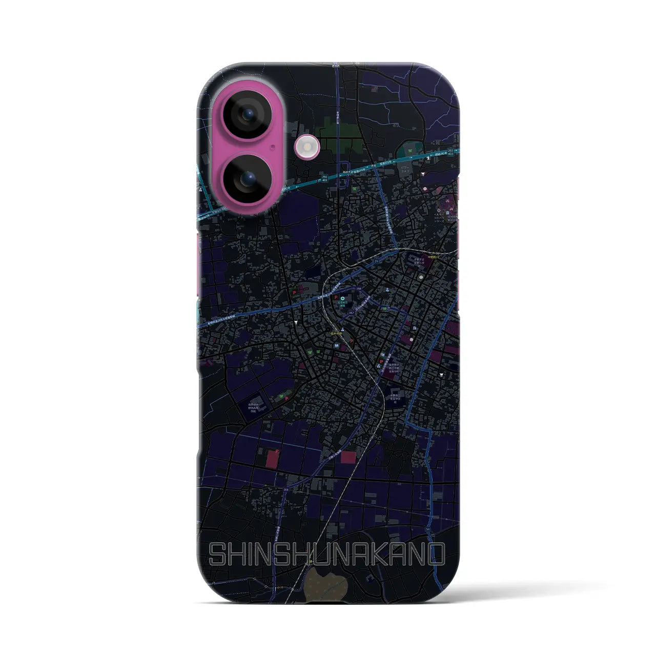 【信州中野(長野県)】地図柄iPhoneケース(バックカバータイプ)