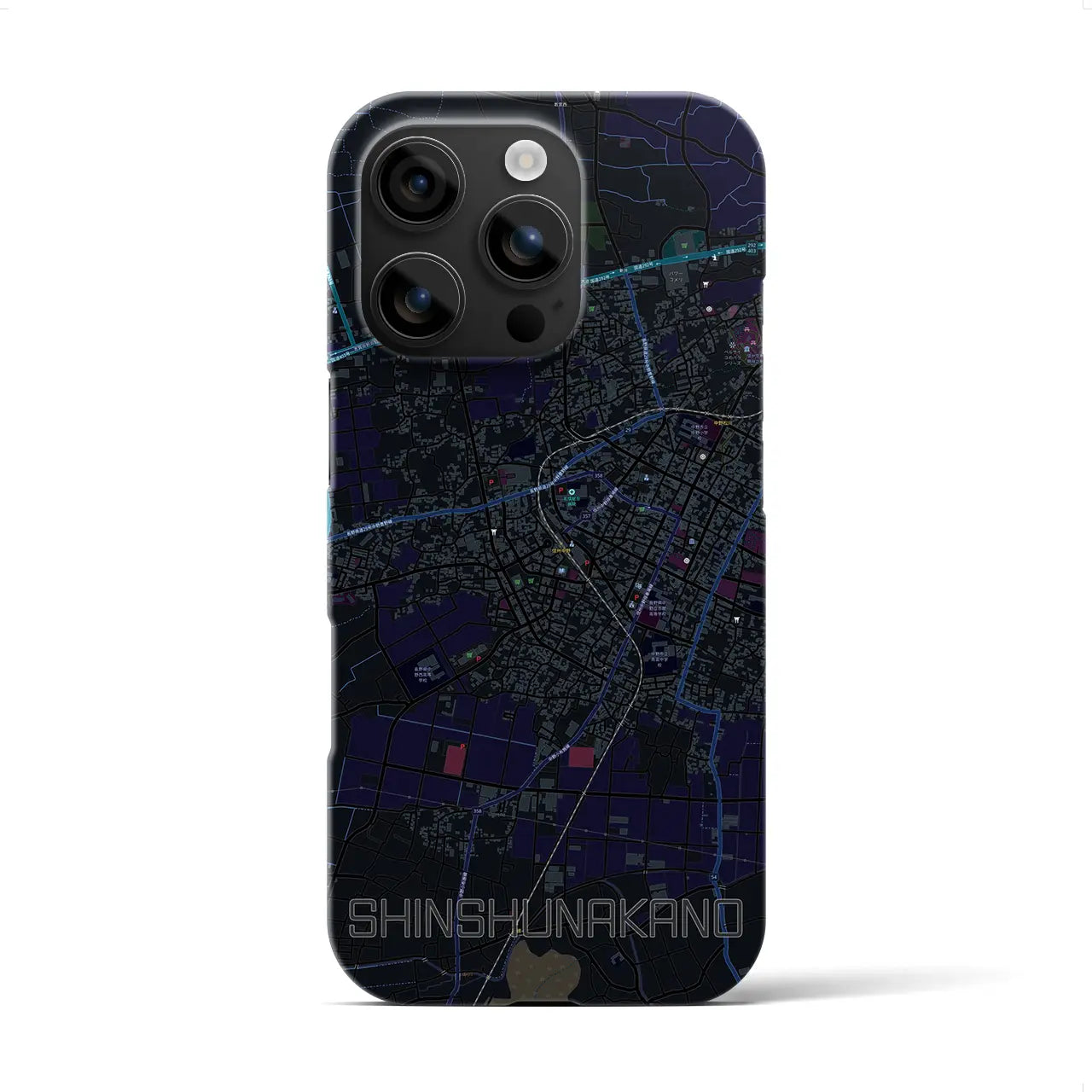 【信州中野(長野県)】地図柄iPhoneケース(バックカバータイプ)