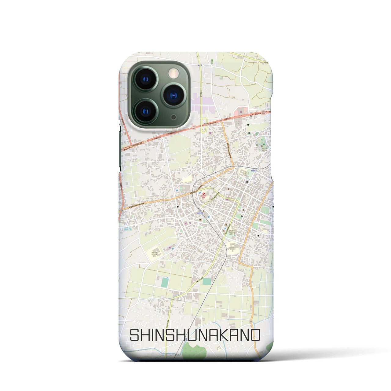【信州中野(長野県)】地図柄iPhoneケース(バックカバータイプ)