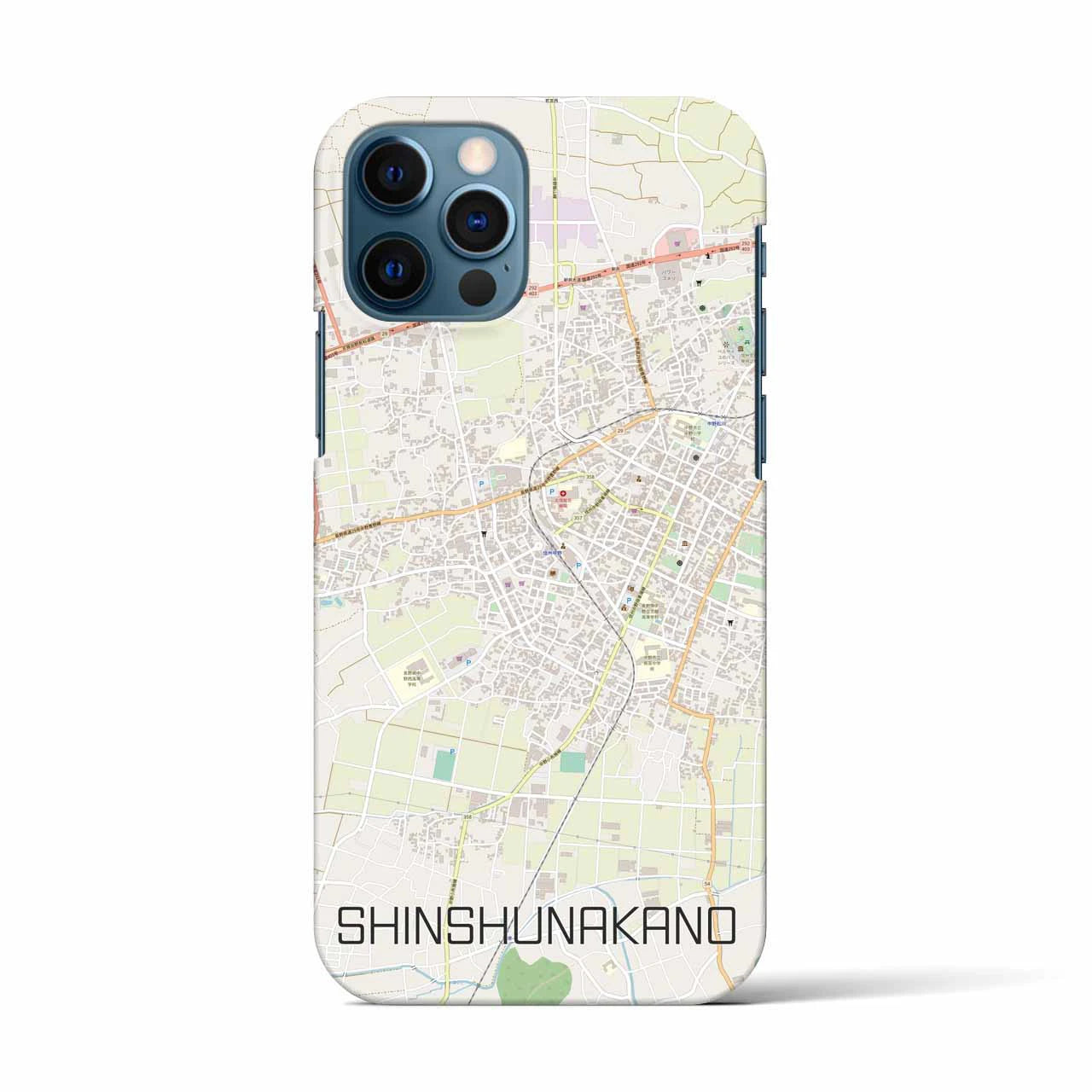 【信州中野(長野県)】地図柄iPhoneケース(バックカバータイプ)