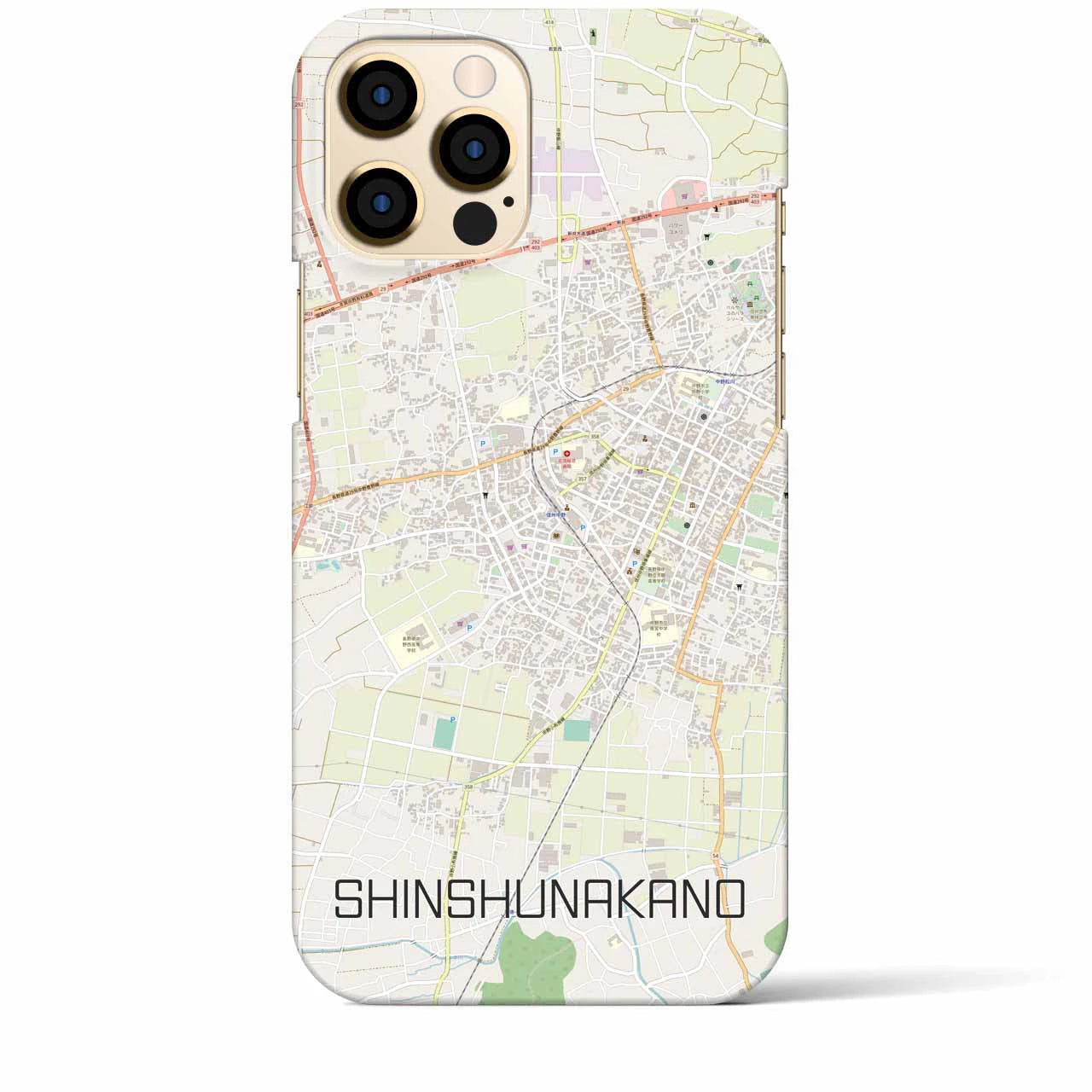 【信州中野(長野県)】地図柄iPhoneケース(バックカバータイプ)