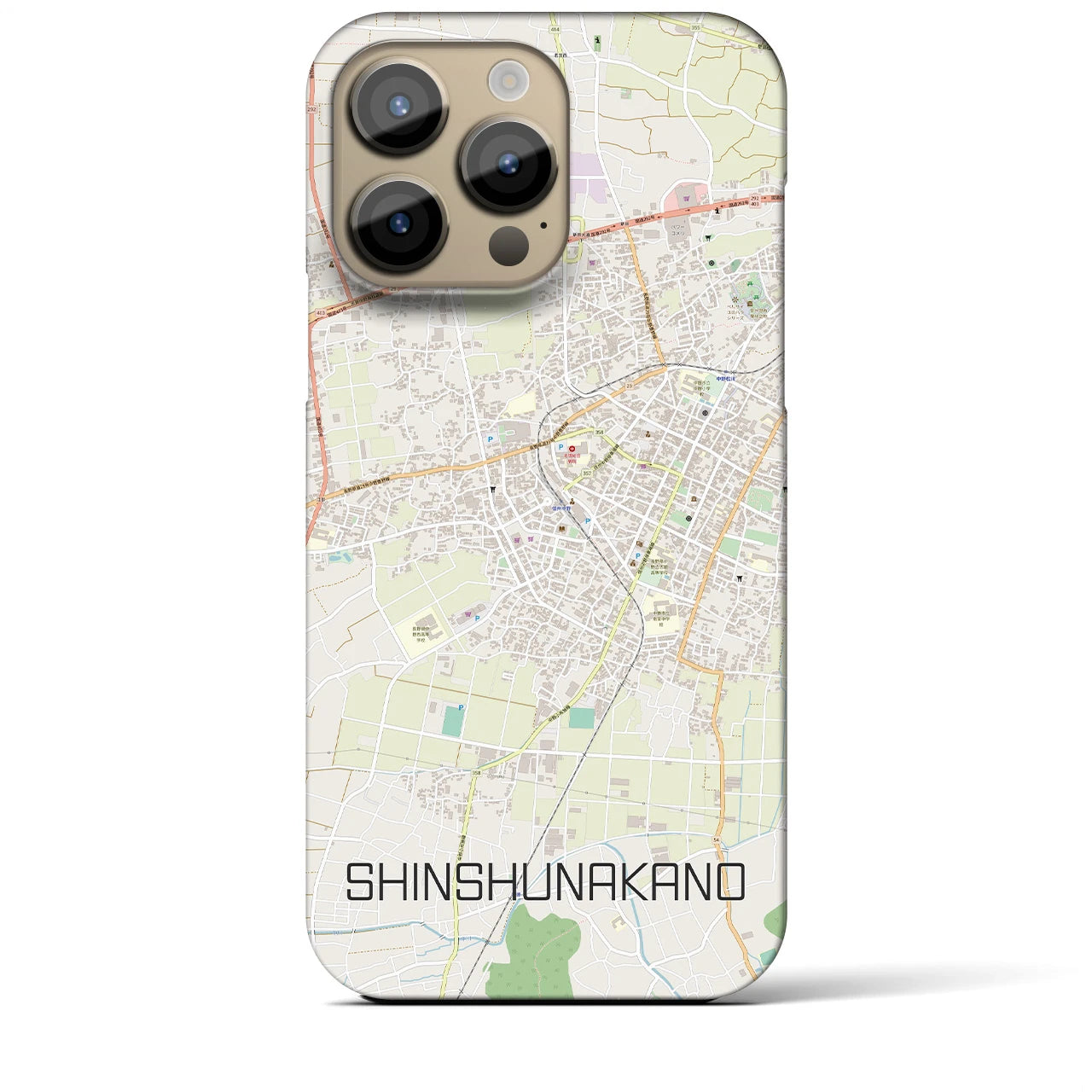 【信州中野(長野県)】地図柄iPhoneケース(バックカバータイプ)