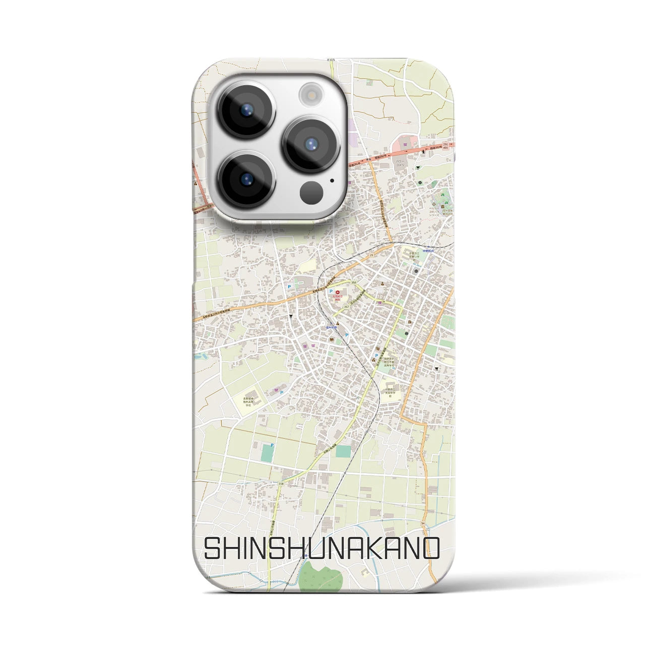 【信州中野(長野県)】地図柄iPhoneケース(バックカバータイプ)