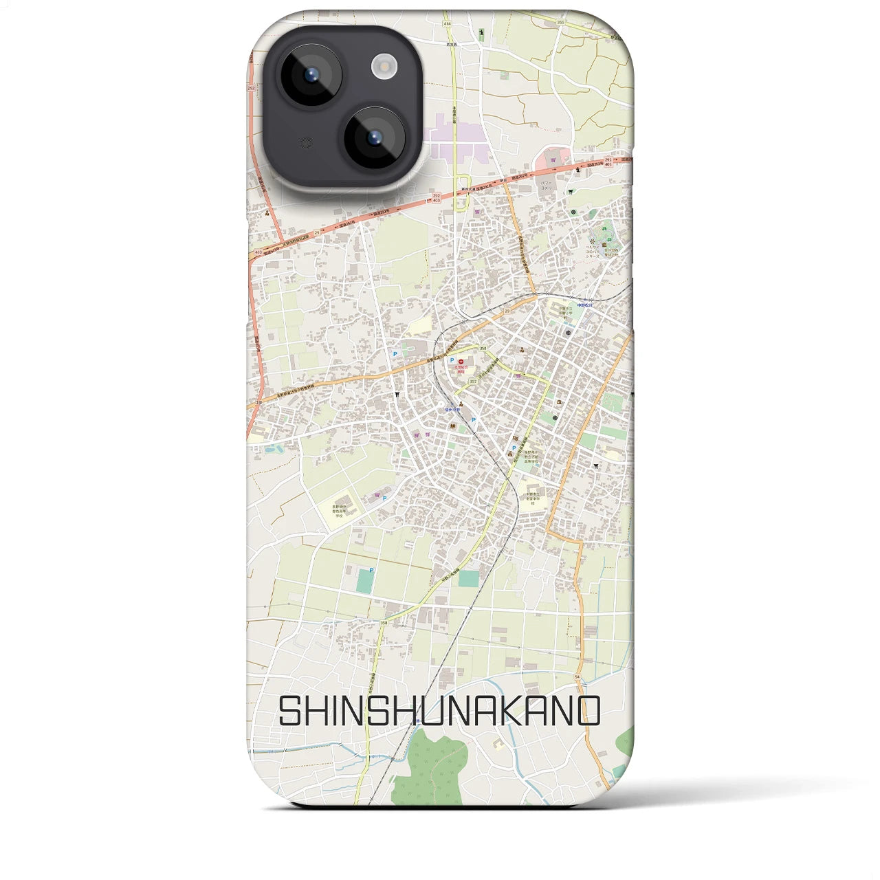 【信州中野(長野県)】地図柄iPhoneケース(バックカバータイプ)