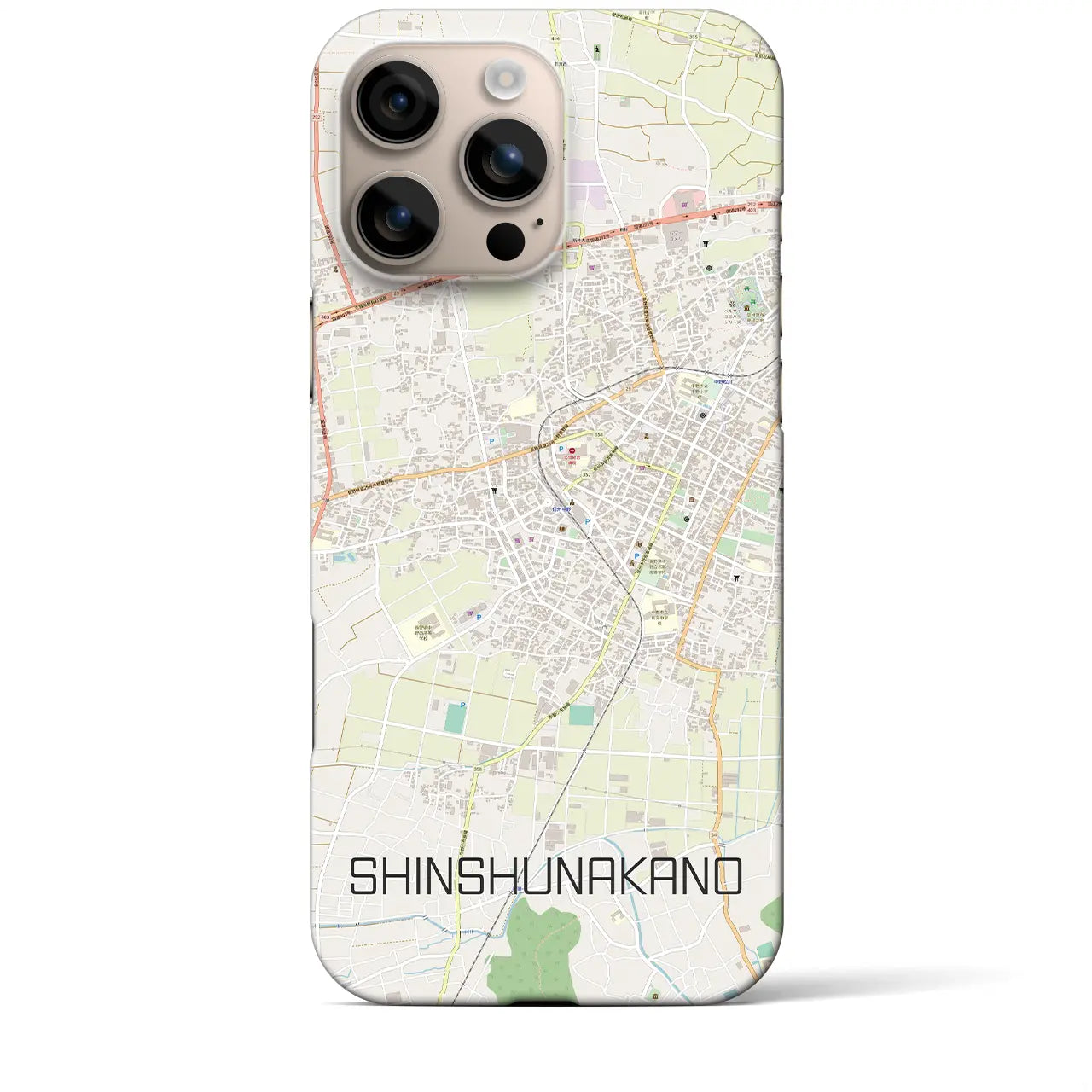 【信州中野(長野県)】地図柄iPhoneケース(バックカバータイプ)