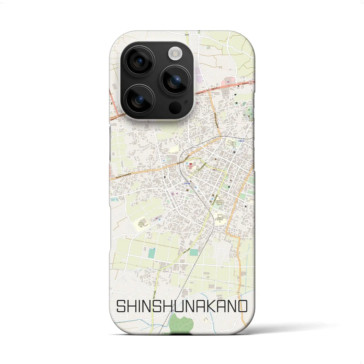 【信州中野(長野県)】地図柄iPhoneケース(バックカバータイプ)