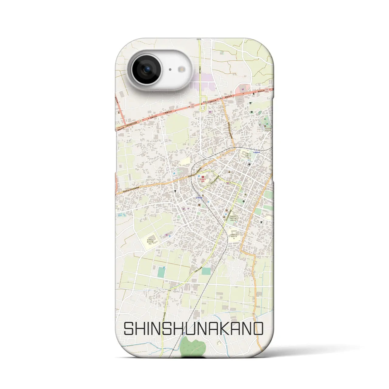 【信州中野(長野県)】地図柄iPhoneケース(バックカバータイプ)