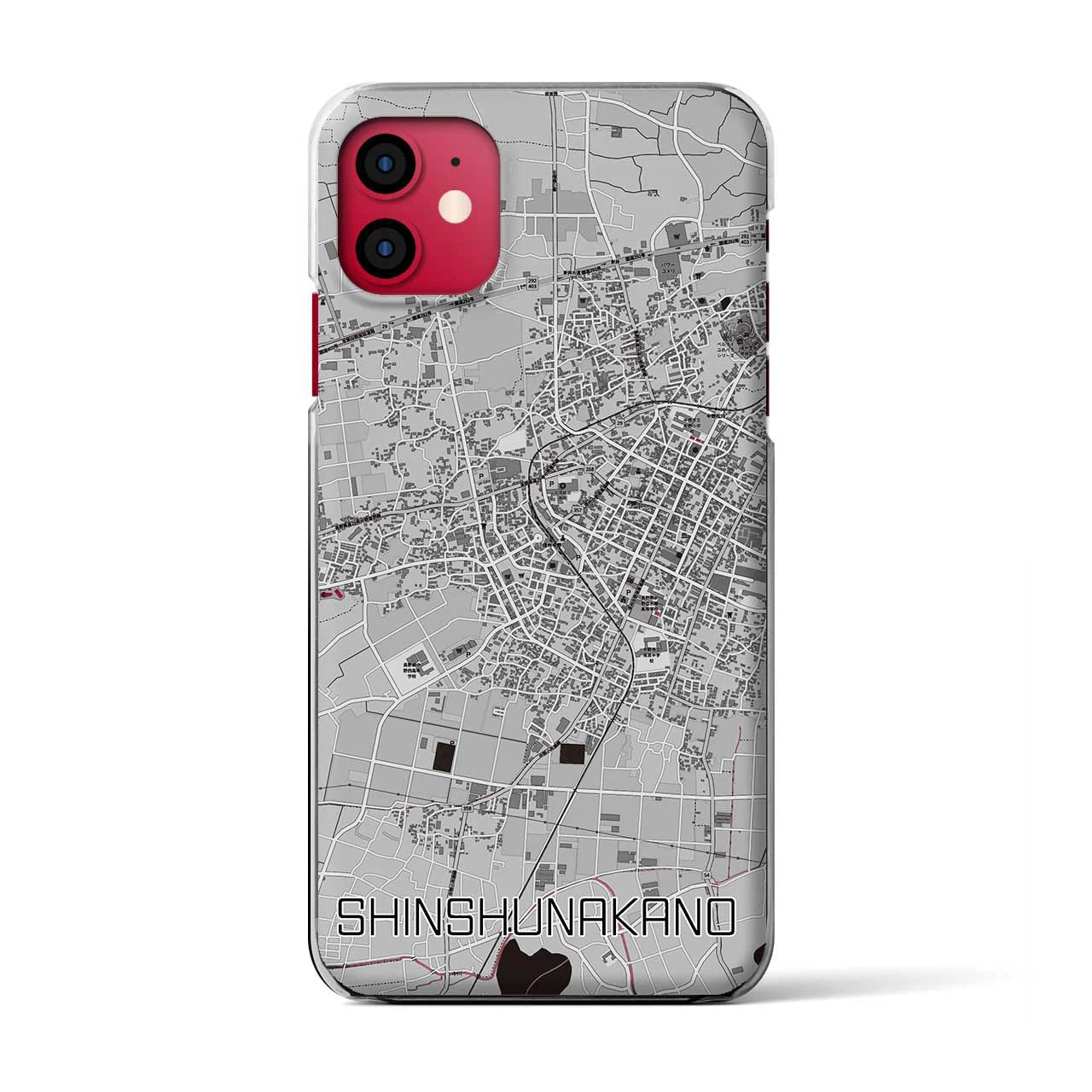 【信州中野(長野県)】地図柄iPhoneケース(クリアタイプ)