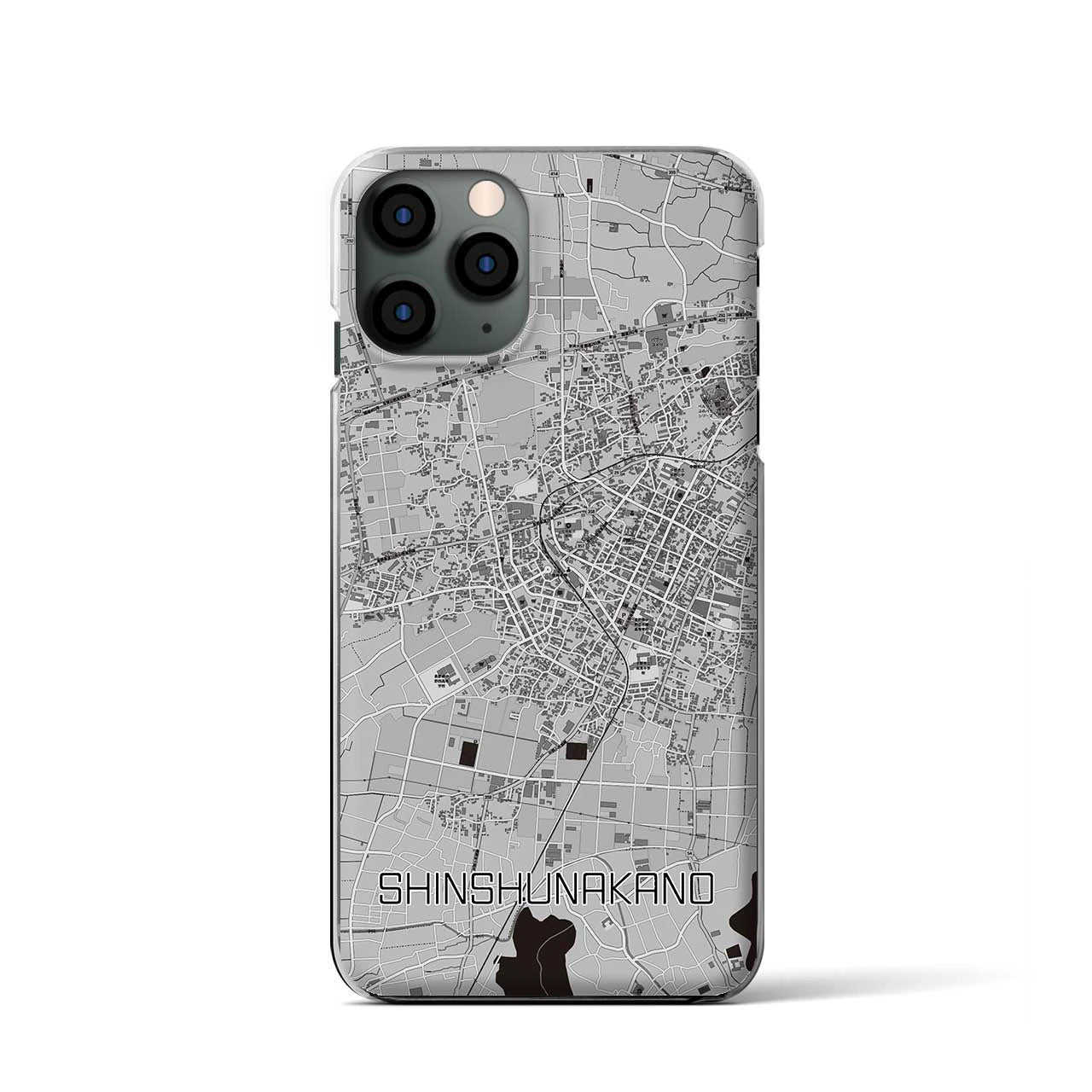 【信州中野(長野県)】地図柄iPhoneケース(クリアタイプ)