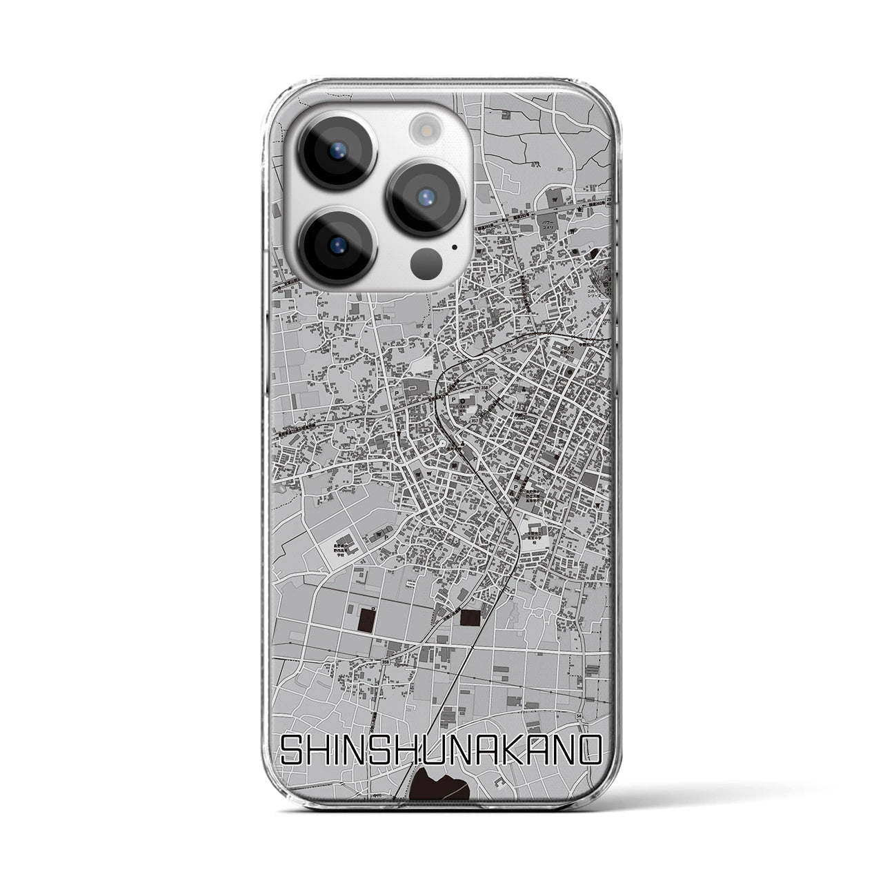 【信州中野(長野県)】地図柄iPhoneケース(クリアタイプ)