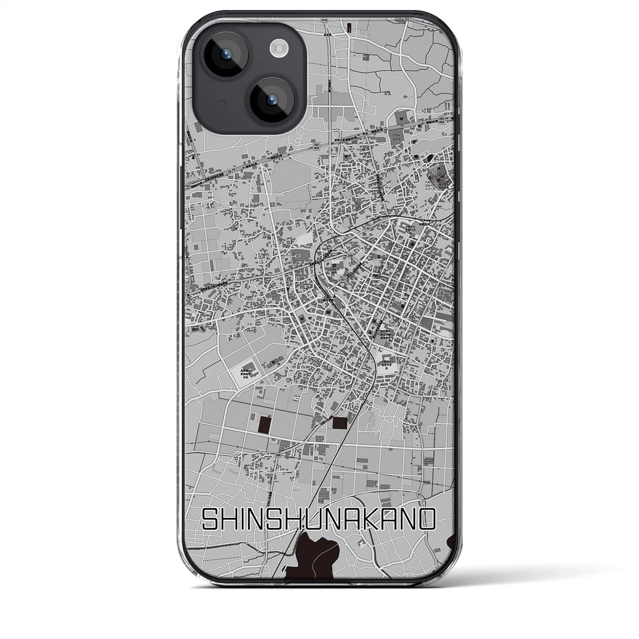 【信州中野(長野県)】地図柄iPhoneケース(クリアタイプ)