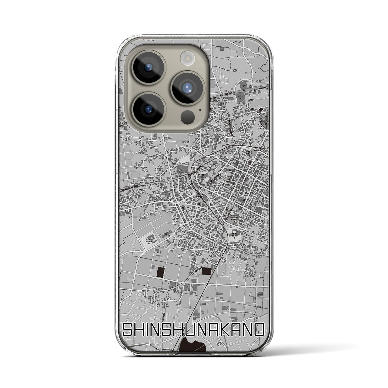 【信州中野(長野県)】地図柄iPhoneケース(クリアタイプ)