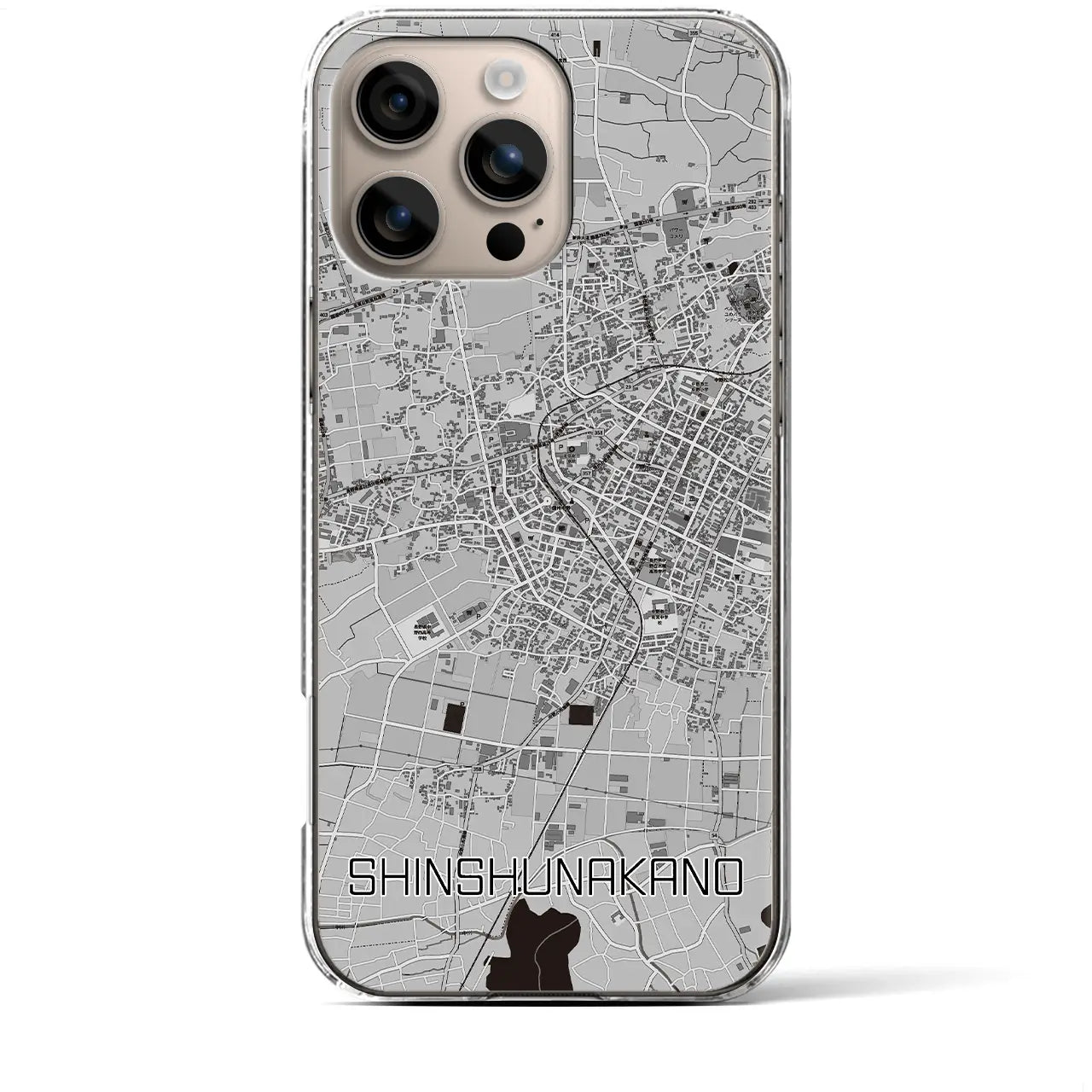 【信州中野(長野県)】地図柄iPhoneケース(クリアタイプ)