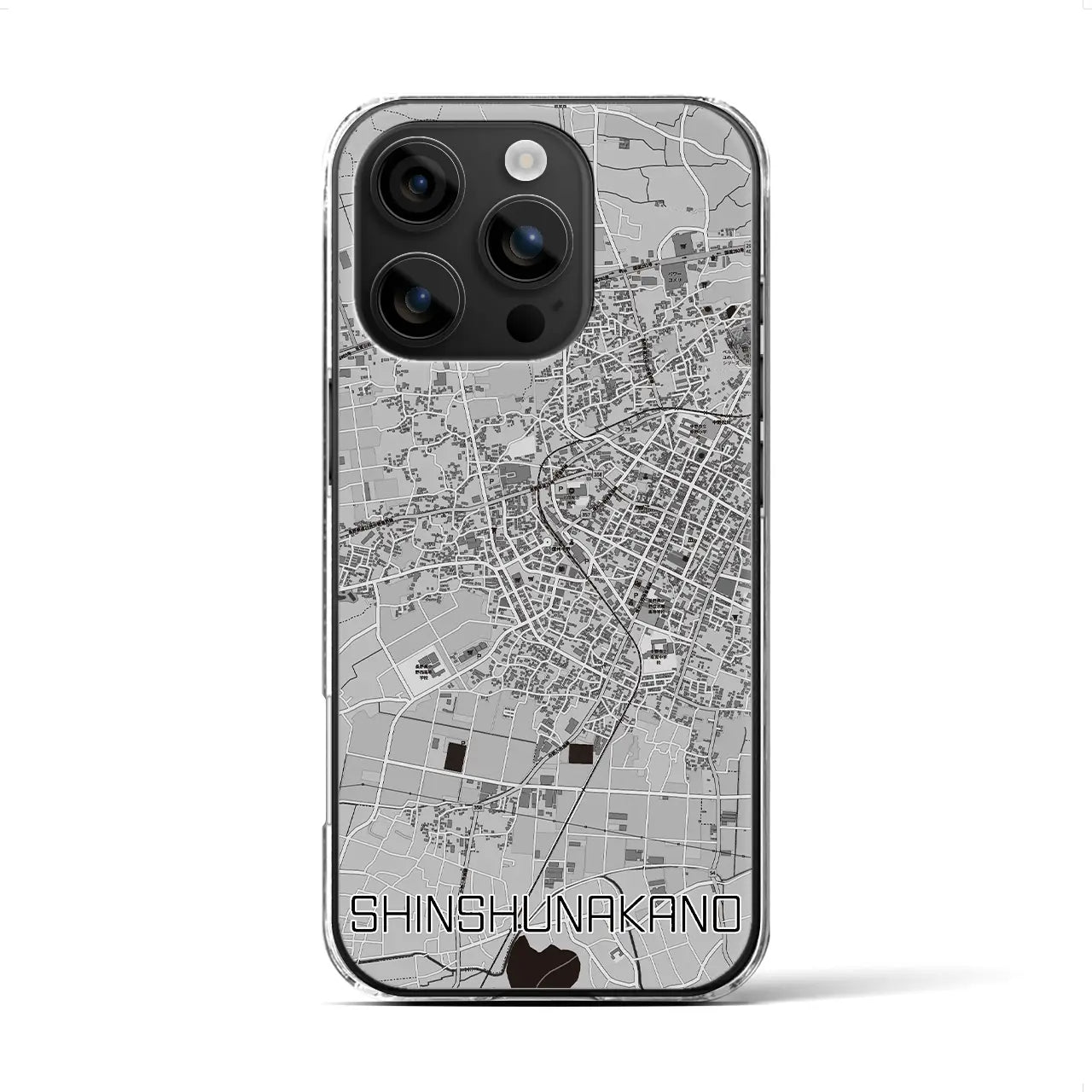【信州中野(長野県)】地図柄iPhoneケース(クリアタイプ)
