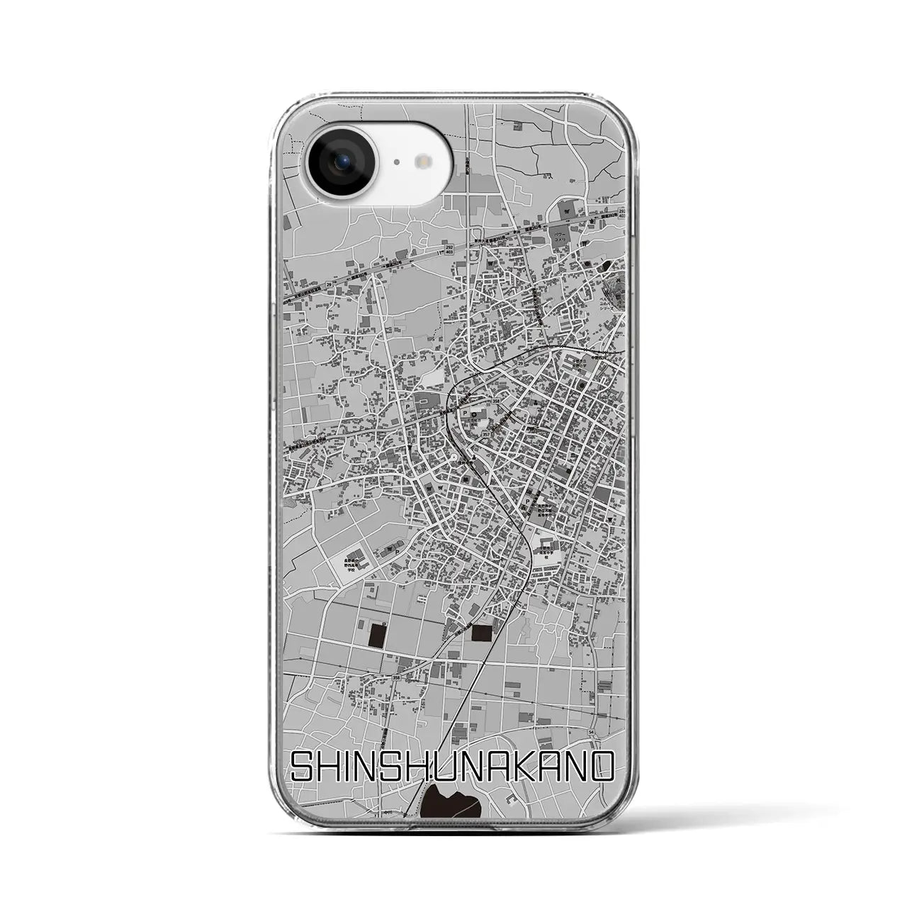 【信州中野(長野県)】地図柄iPhoneケース(クリアタイプ)