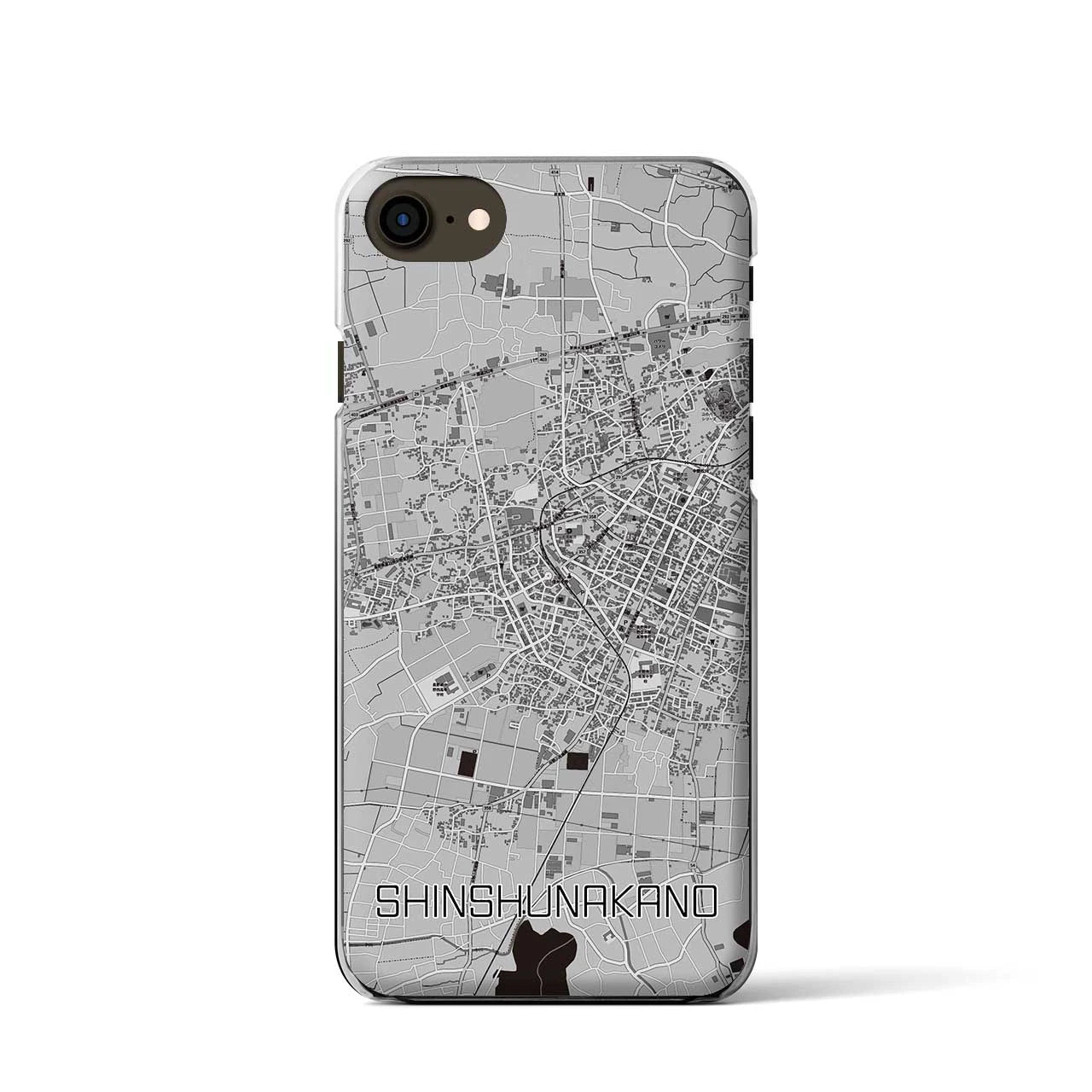 【信州中野(長野県)】地図柄iPhoneケース(クリアタイプ)