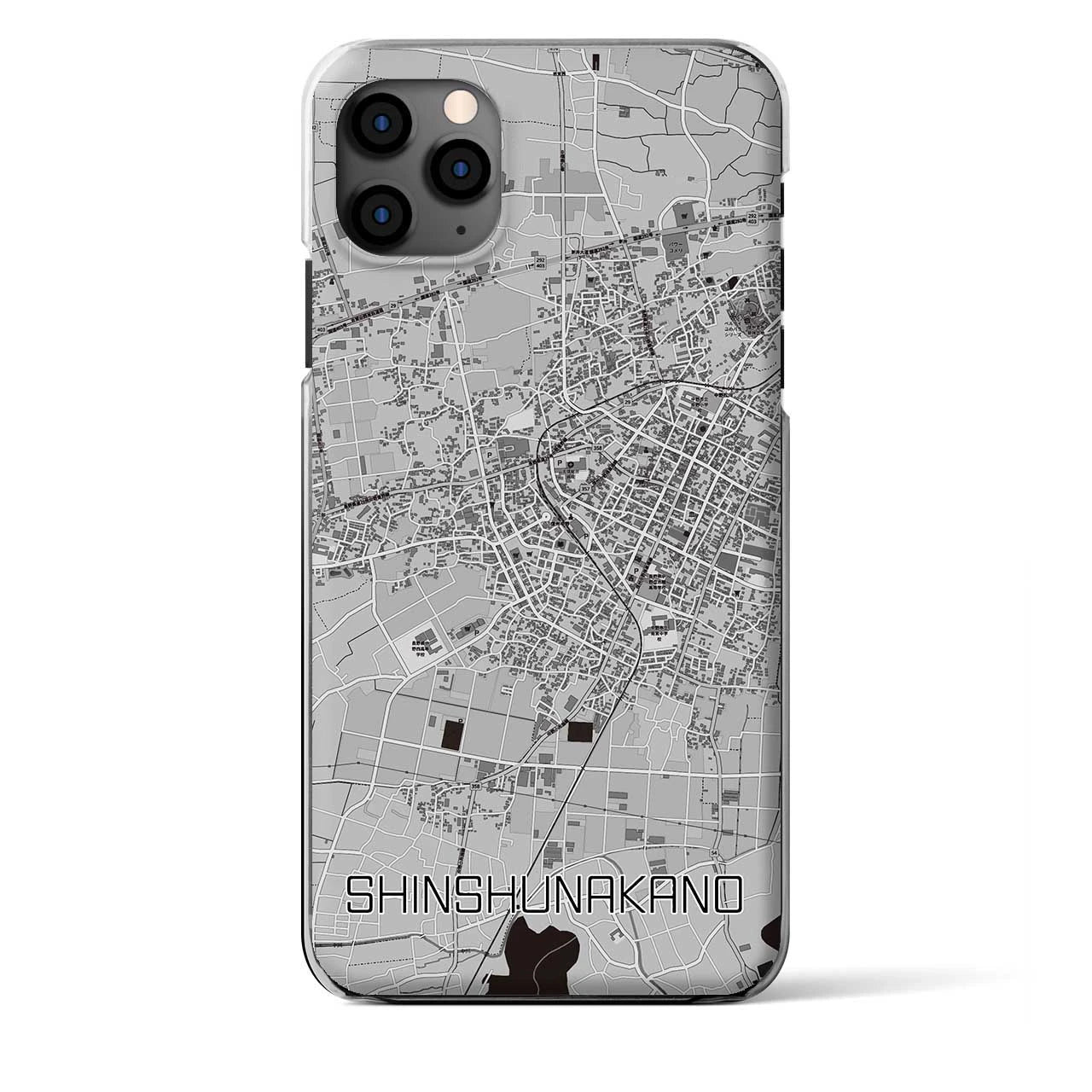 【信州中野(長野県)】地図柄iPhoneケース(クリアタイプ)