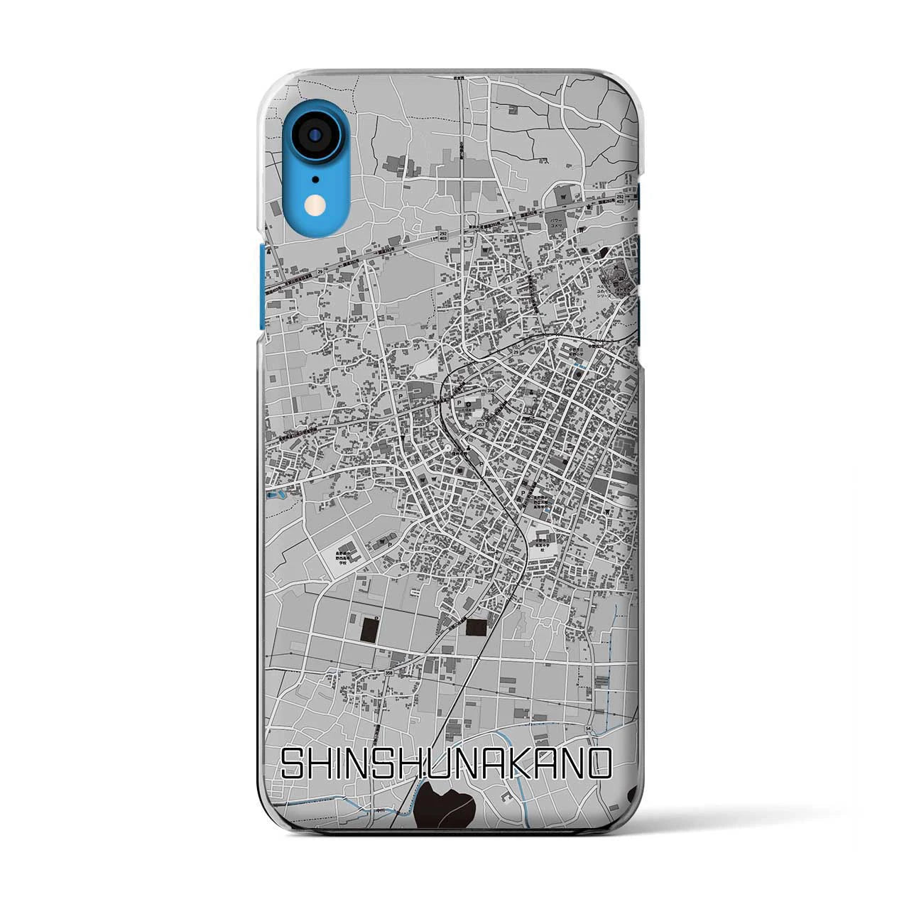 【信州中野(長野県)】地図柄iPhoneケース(クリアタイプ)