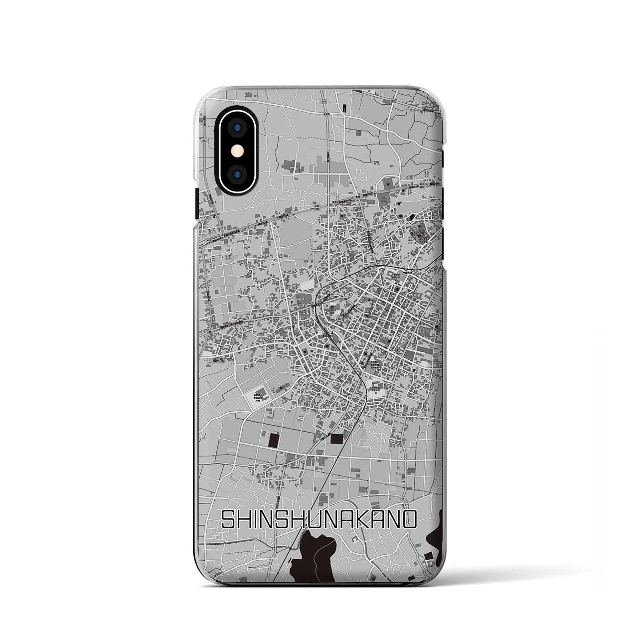 【信州中野(長野県)】地図柄iPhoneケース(クリアタイプ)