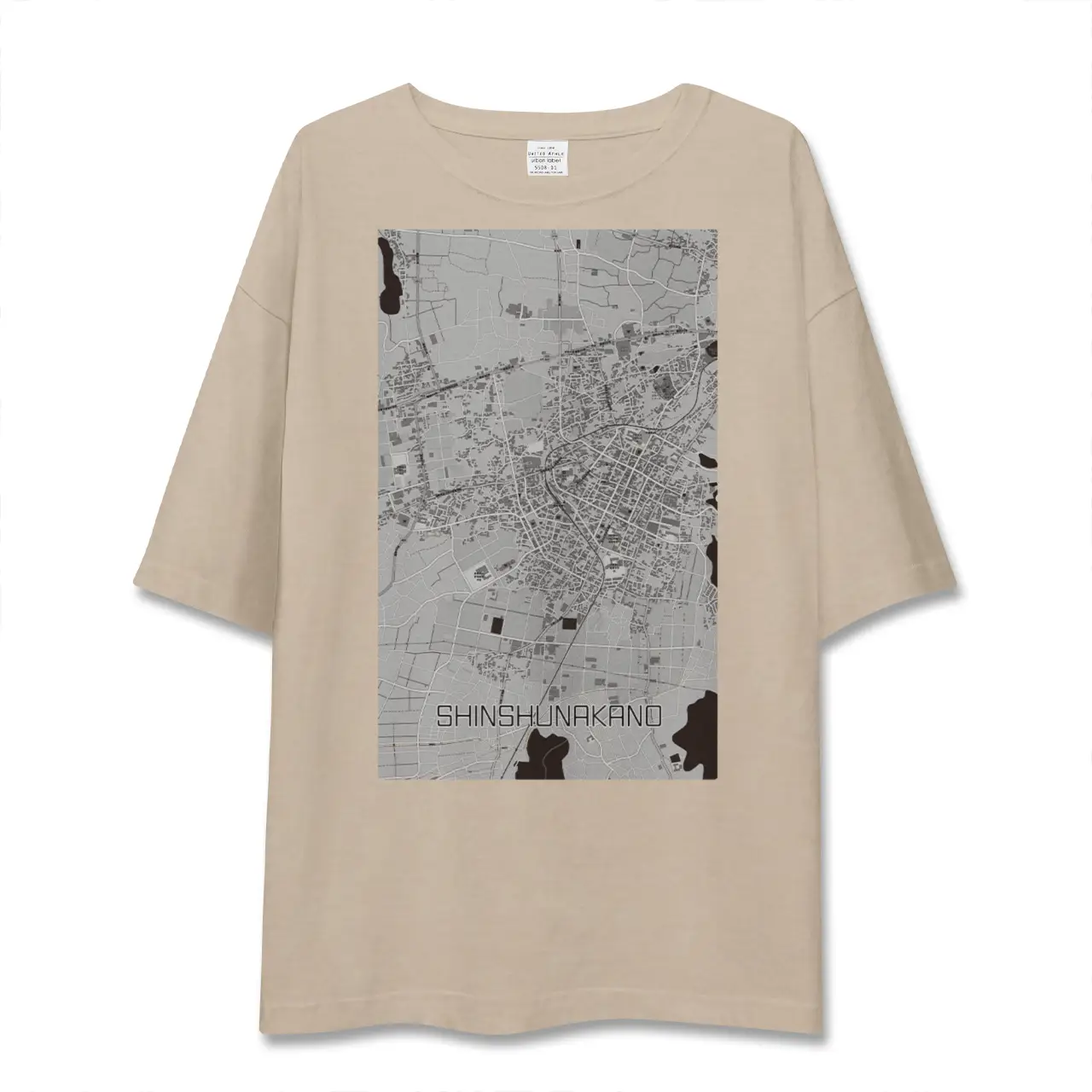 【信州中野(長野県)】地図柄ビッグシルエットTシャツ