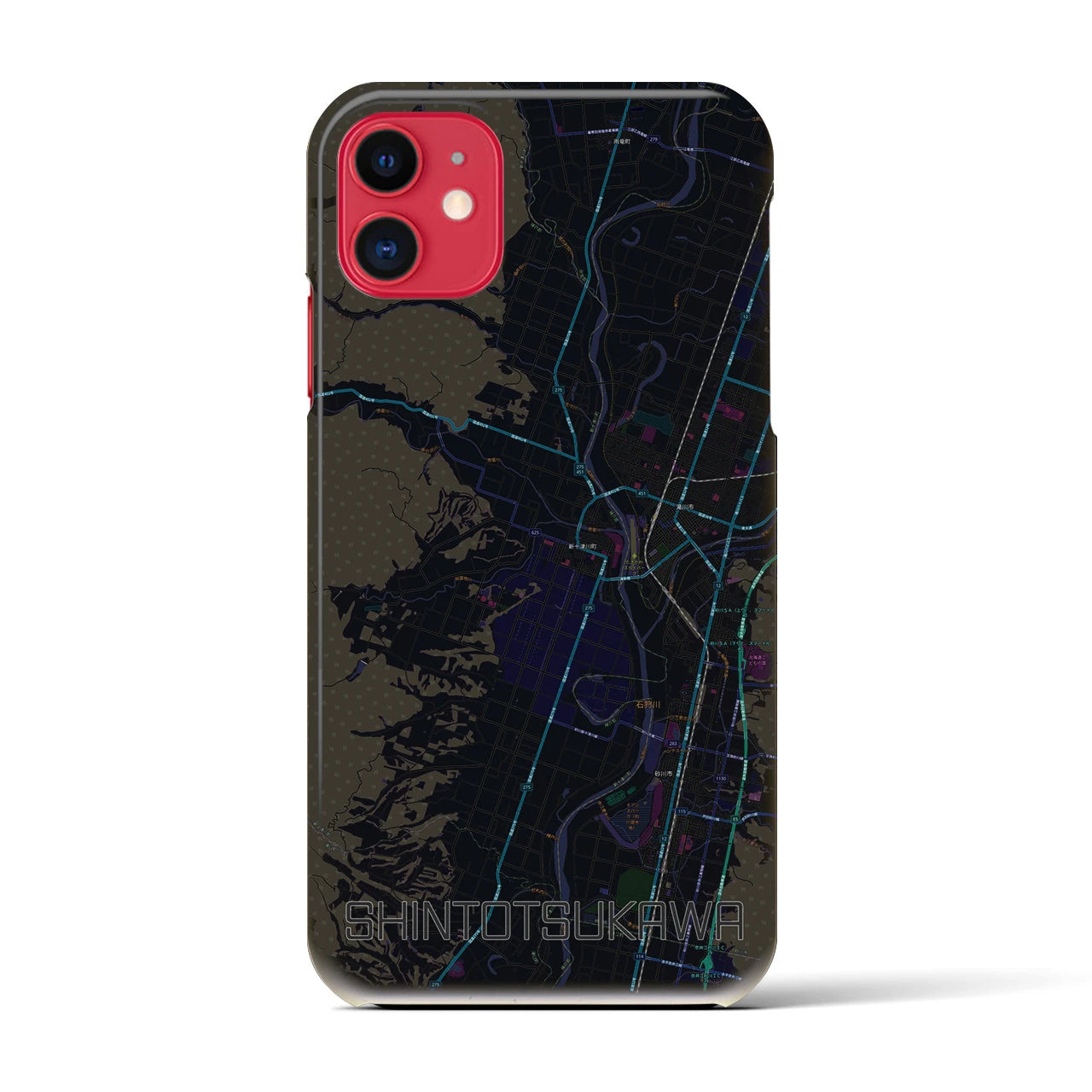 【新十津川(北海道)】地図柄iPhoneケース(バックカバータイプ)