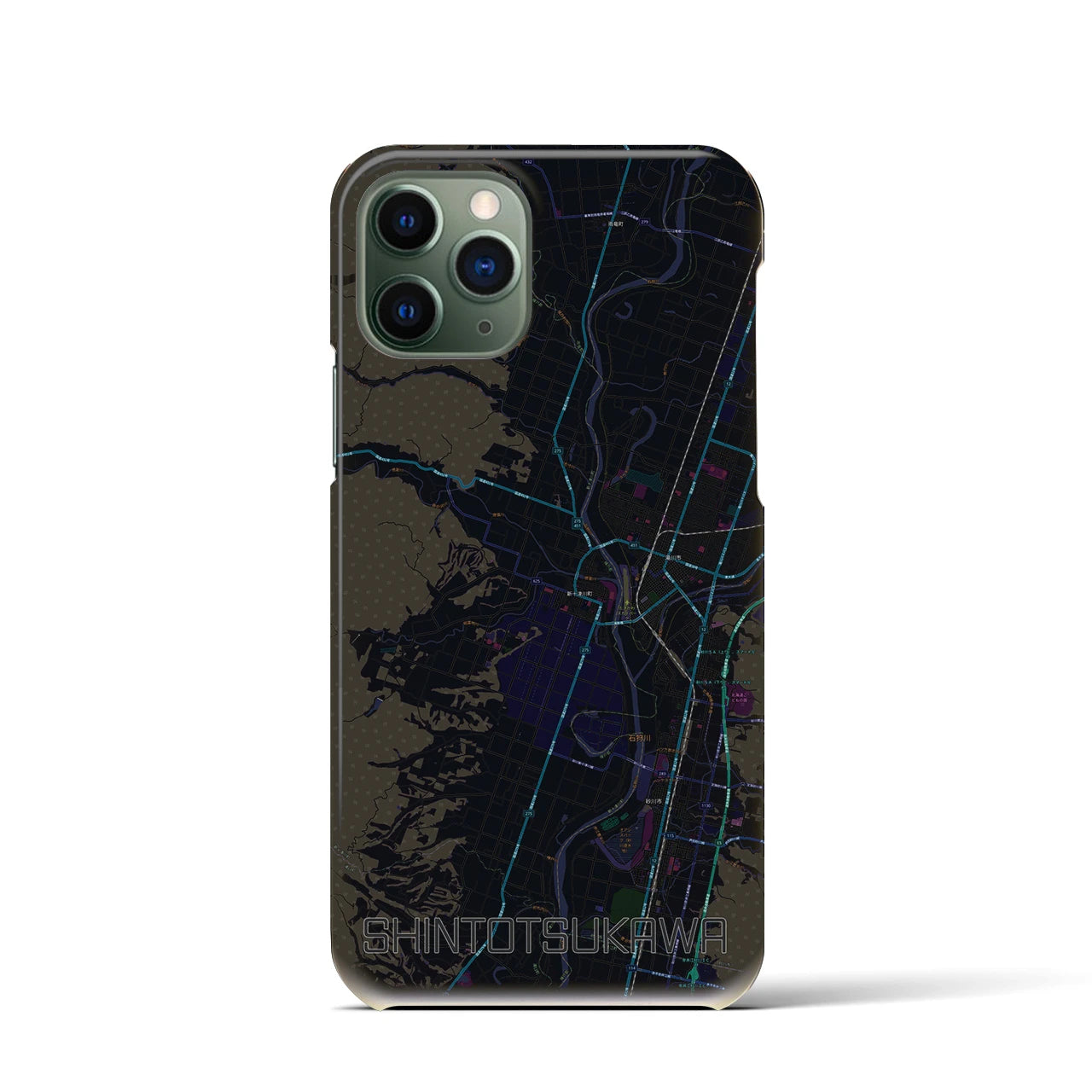 【新十津川(北海道)】地図柄iPhoneケース(バックカバータイプ)