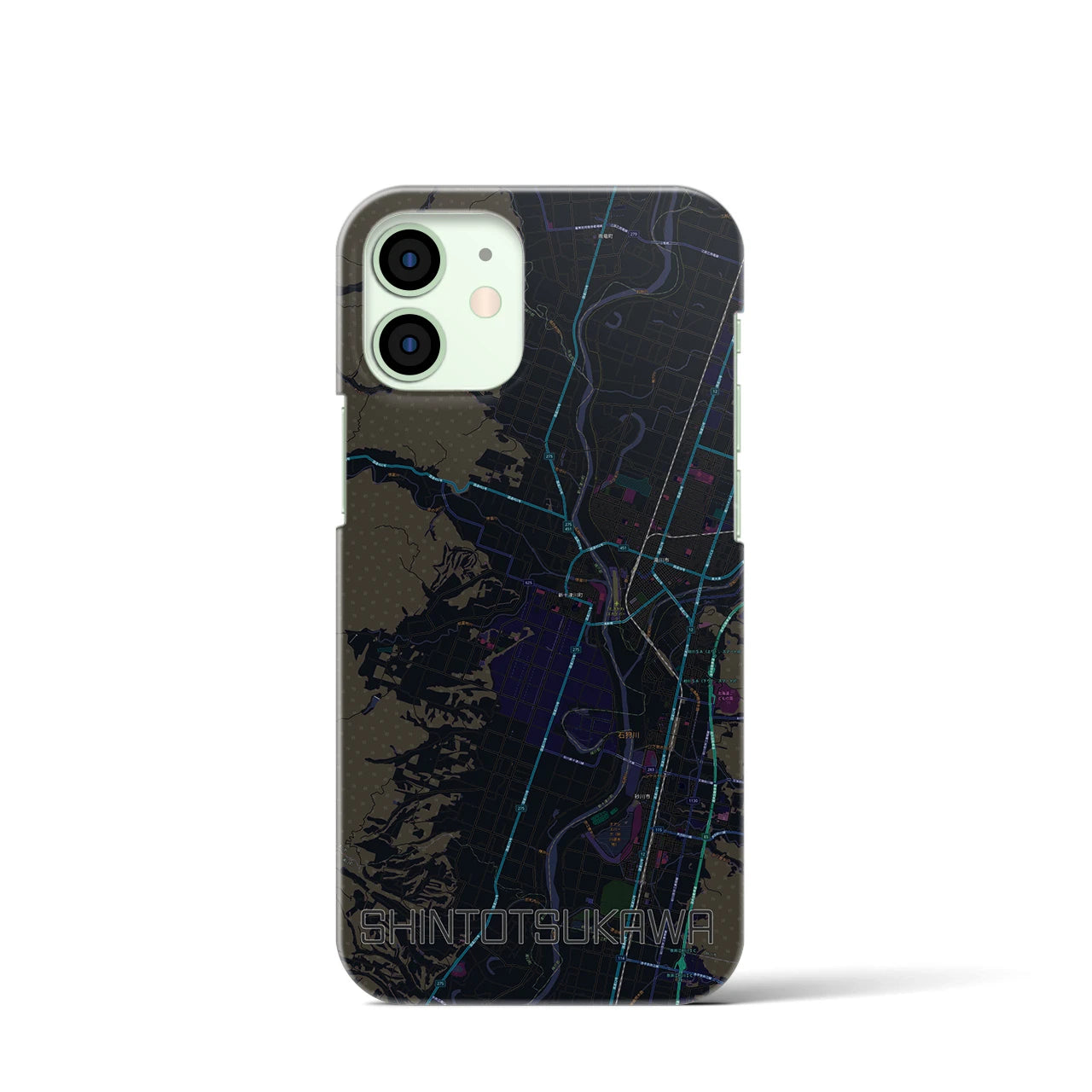 【新十津川(北海道)】地図柄iPhoneケース(バックカバータイプ)