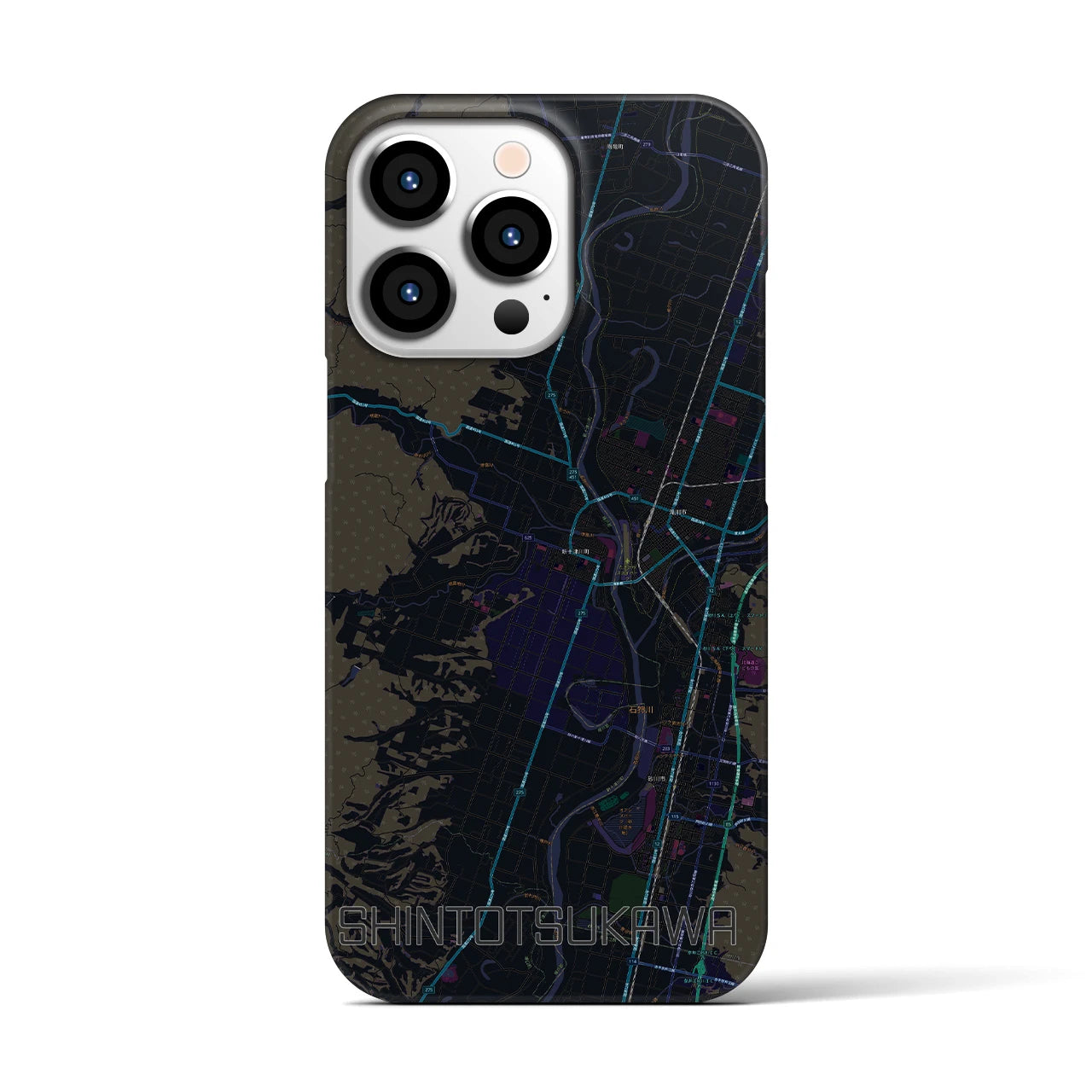 【新十津川(北海道)】地図柄iPhoneケース(バックカバータイプ)