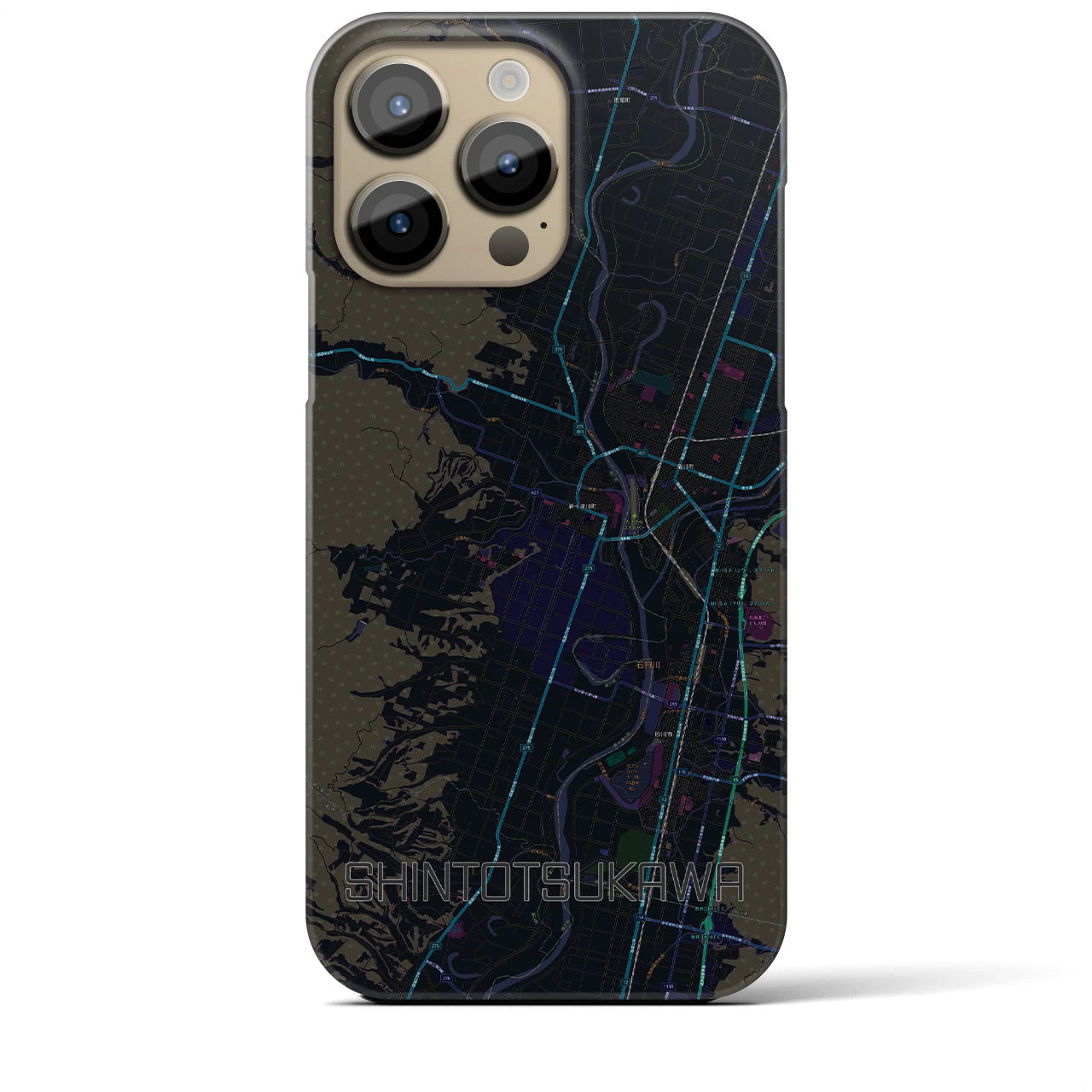 【新十津川(北海道)】地図柄iPhoneケース(バックカバータイプ)