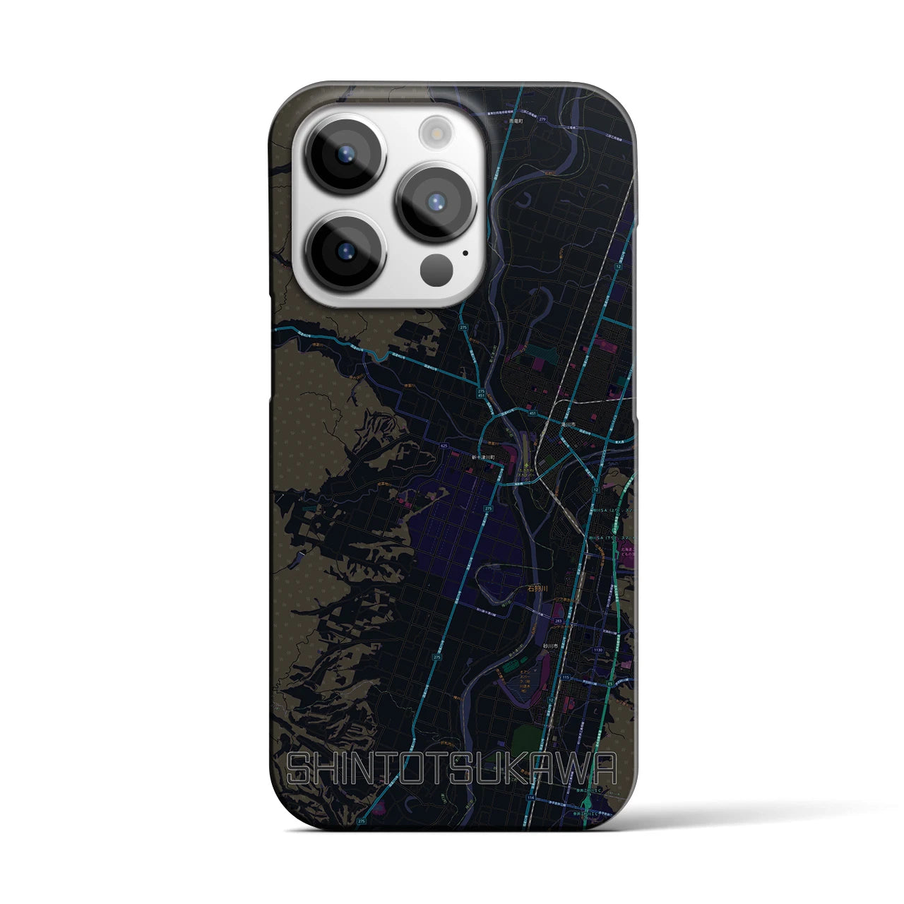 【新十津川(北海道)】地図柄iPhoneケース(バックカバータイプ)