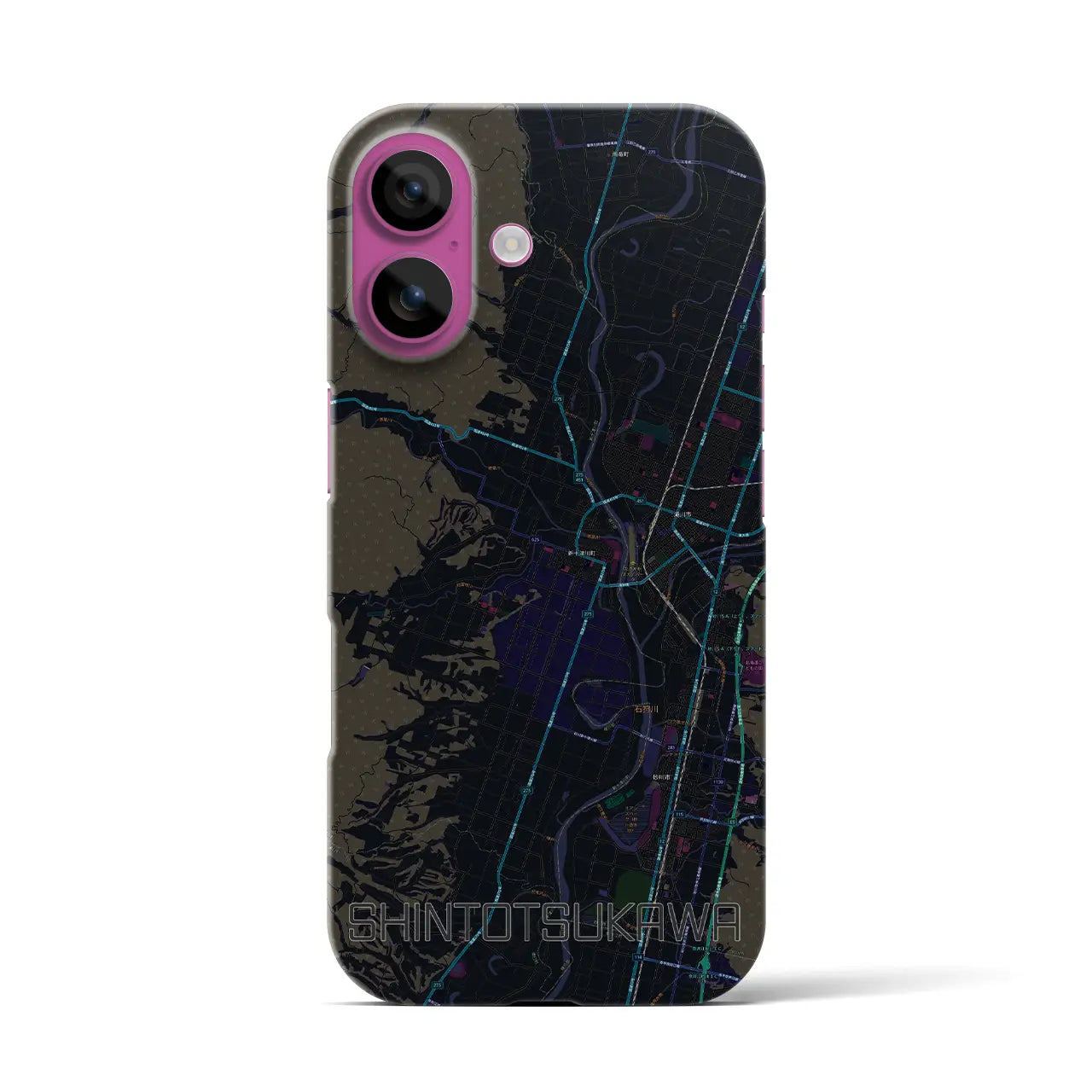 【新十津川(北海道)】地図柄iPhoneケース(バックカバータイプ)