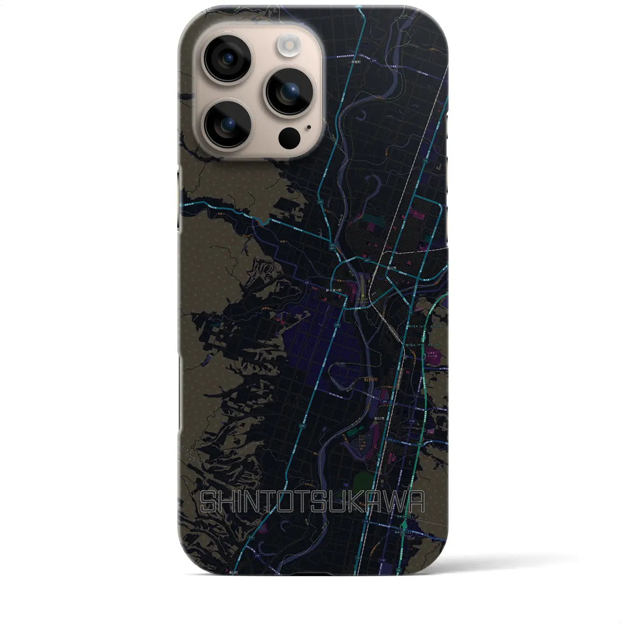 【新十津川(北海道)】地図柄iPhoneケース(バックカバータイプ)