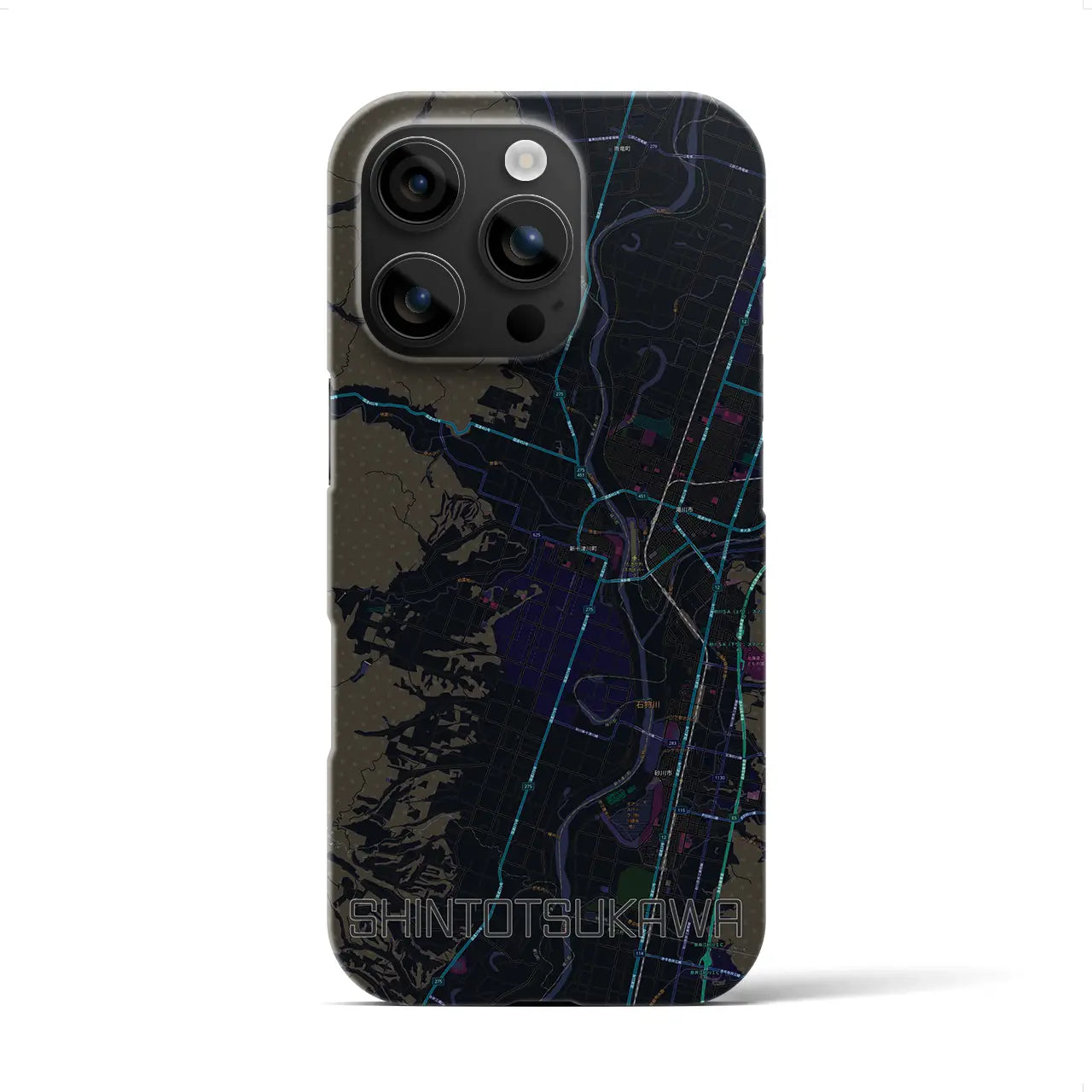 【新十津川(北海道)】地図柄iPhoneケース(バックカバータイプ)