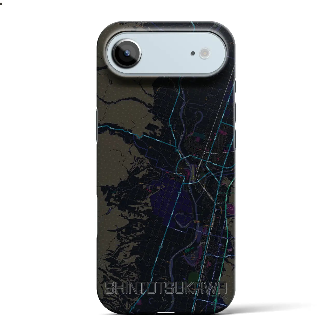 【新十津川(北海道)】地図柄iPhoneケース(バックカバータイプ)