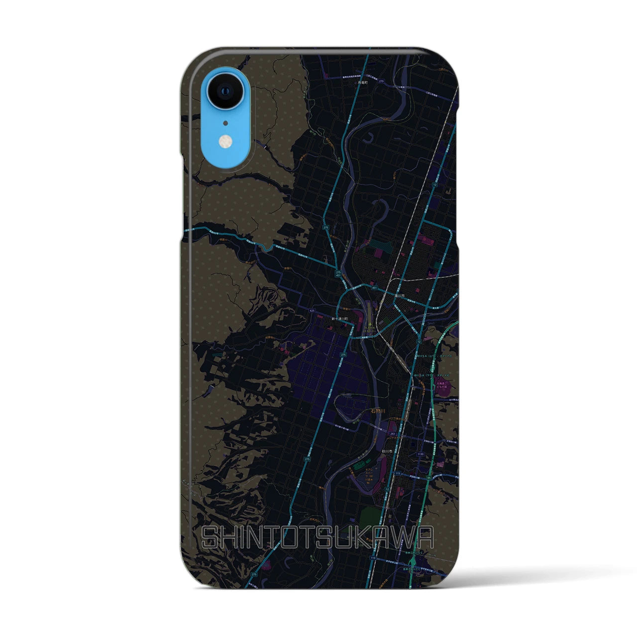 【新十津川(北海道)】地図柄iPhoneケース(バックカバータイプ)