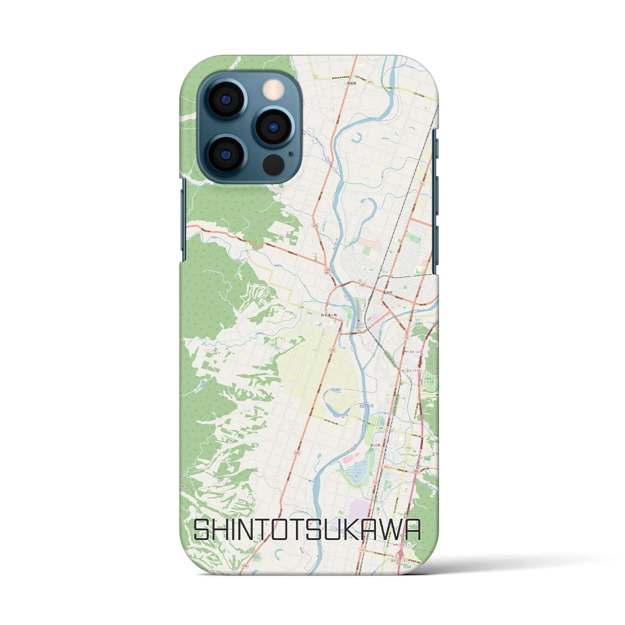 【新十津川(北海道)】地図柄iPhoneケース(バックカバータイプ)