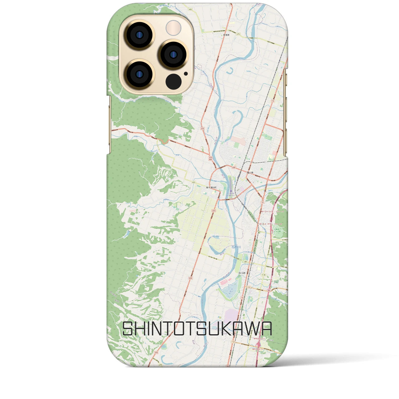 【新十津川(北海道)】地図柄iPhoneケース(バックカバータイプ)