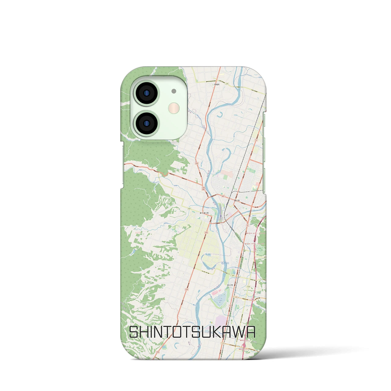 【新十津川(北海道)】地図柄iPhoneケース(バックカバータイプ)