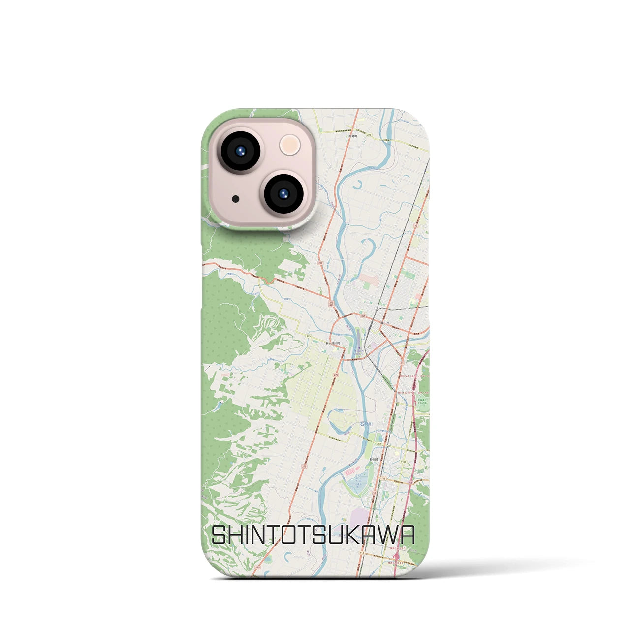 【新十津川(北海道)】地図柄iPhoneケース(バックカバータイプ)