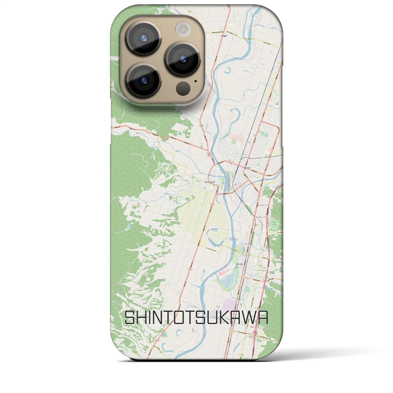【新十津川(北海道)】地図柄iPhoneケース(バックカバータイプ)