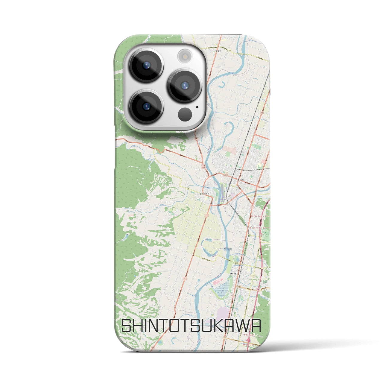 【新十津川(北海道)】地図柄iPhoneケース(バックカバータイプ)