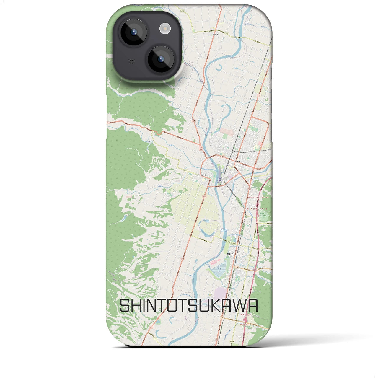 【新十津川(北海道)】地図柄iPhoneケース(バックカバータイプ)