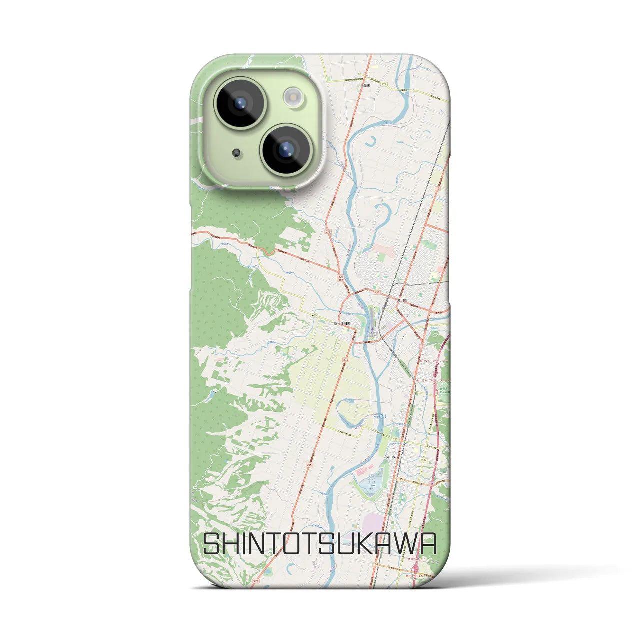 【新十津川(北海道)】地図柄iPhoneケース(バックカバータイプ)