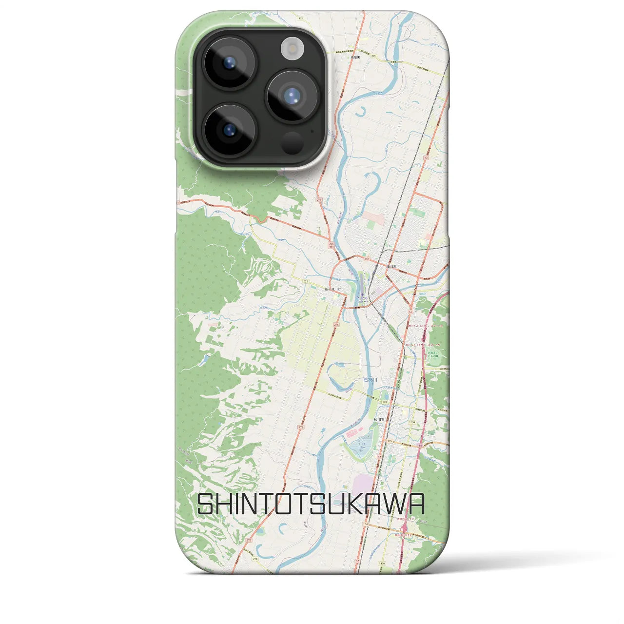 【新十津川(北海道)】地図柄iPhoneケース(バックカバータイプ)